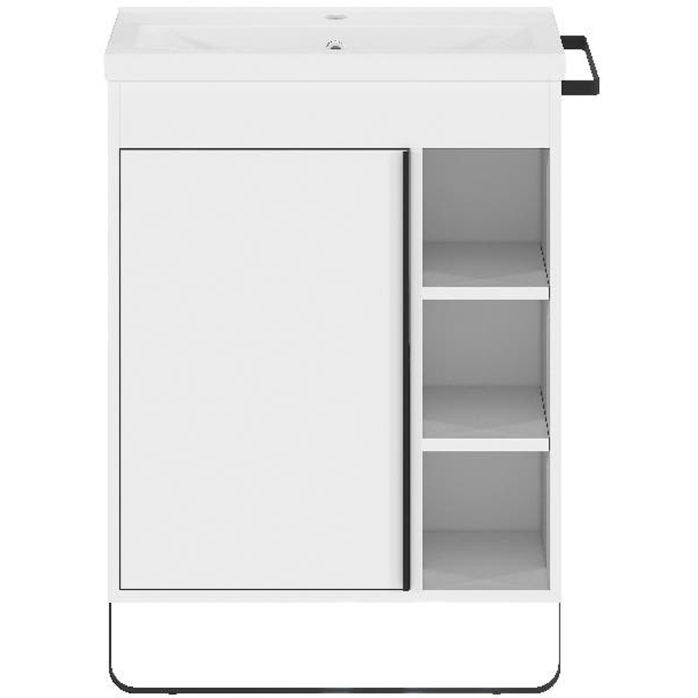 Masca lavoar GoodHome Maza, MDF, 65 x 36 x 82 cm, alb