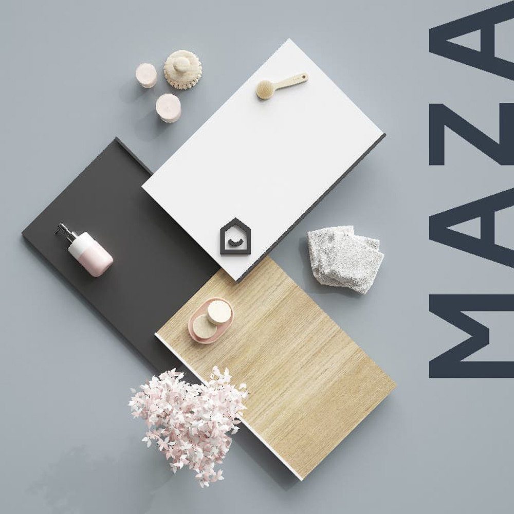 Masca lavoar GoodHome Maza, MDF, 65 x 36 x 82 cm, alb