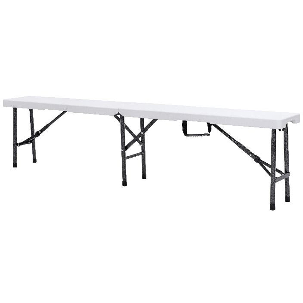 Banca gradina Astano, otel, 180 x 25 x 43 cm, alb