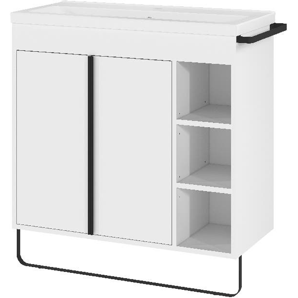 Masca lavoar GoodHome Maza, MDF, 85 x 36 x 82 cm, alb