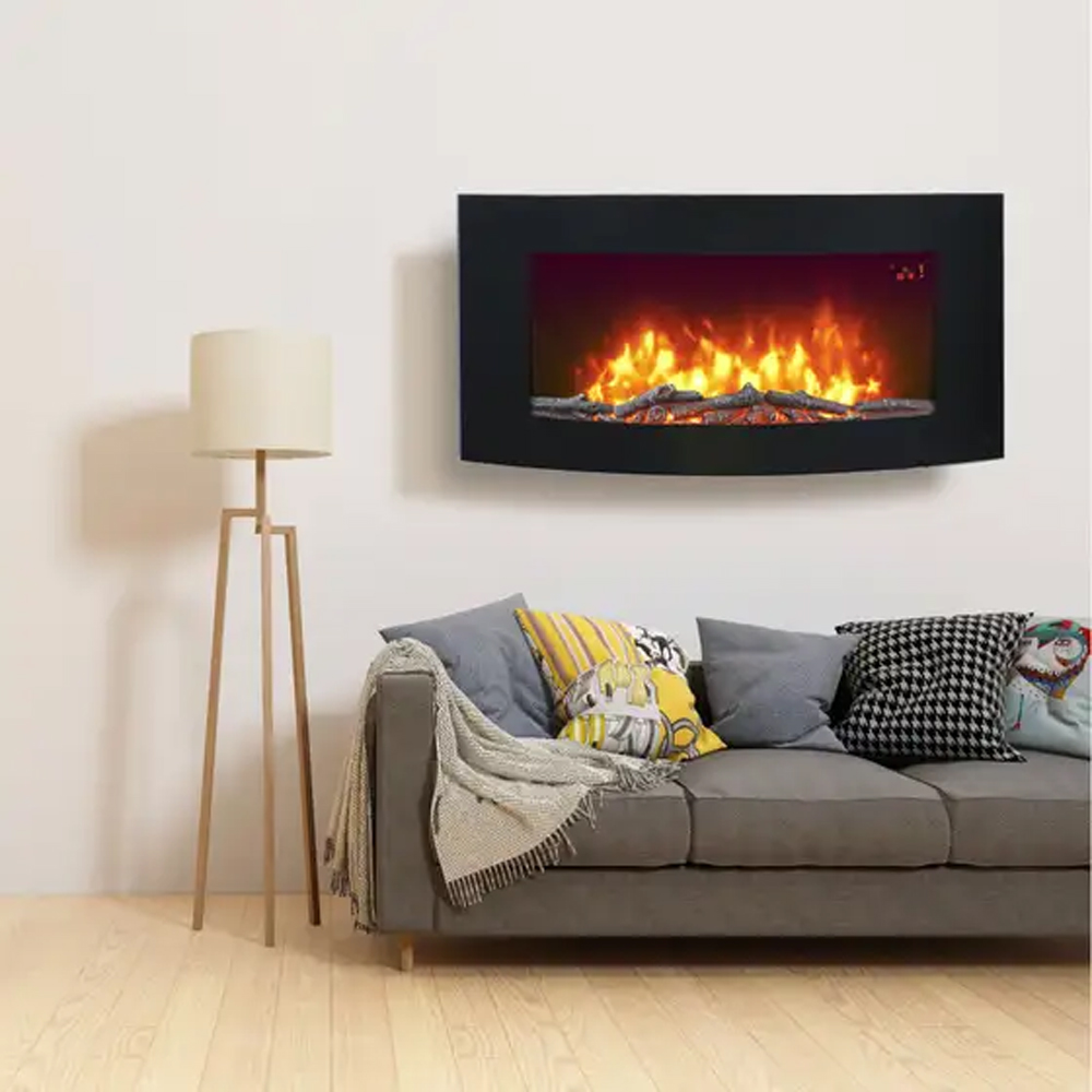 Semineu electric GOODHOME, 2000W, negru