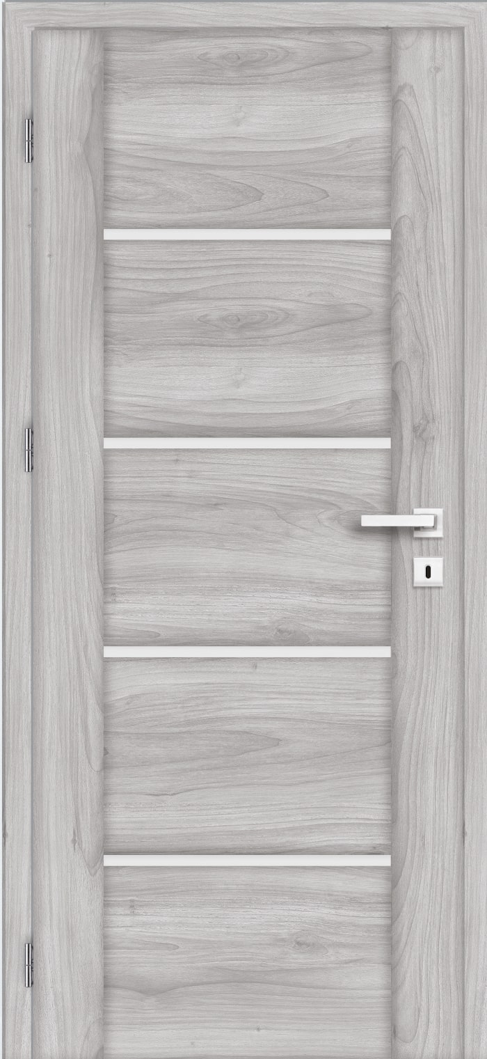 Usa interior Bolzano, cu geam, dreapta, MDF, 78 x 206 cm, gri