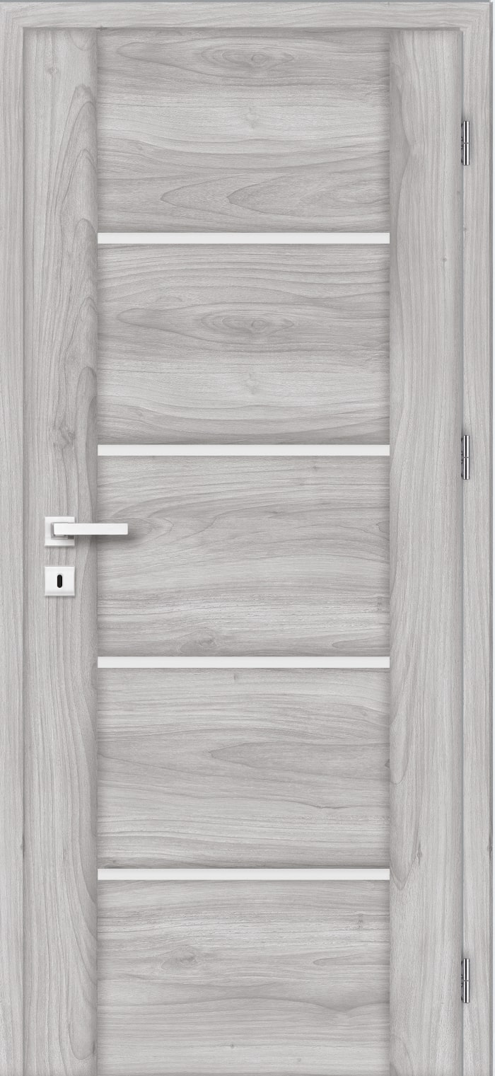 Usa interior Bolzano, cu geam, stanga, MDF, 88 x 206 cm, gri