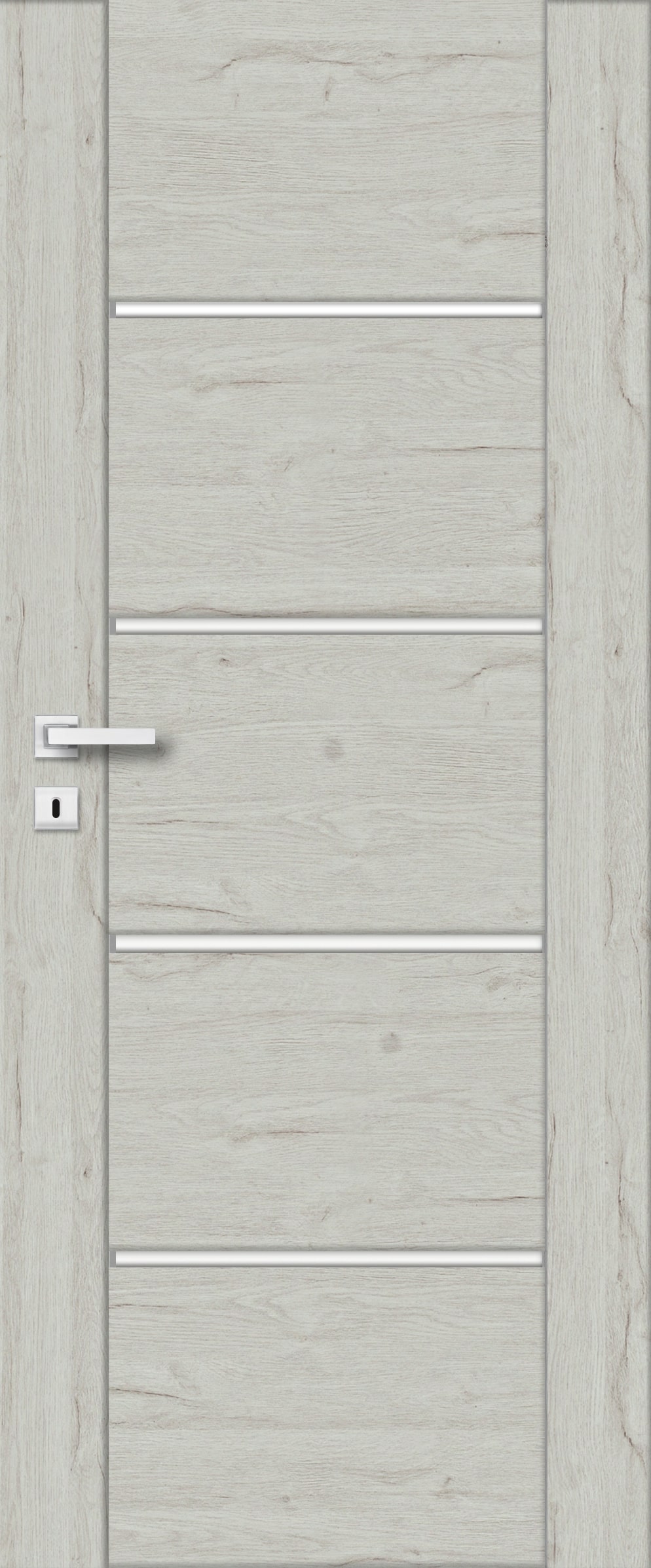 Usa interior Bolzano, cu geam, dreapta, MDF, 78 x 206 cm, gri deschis