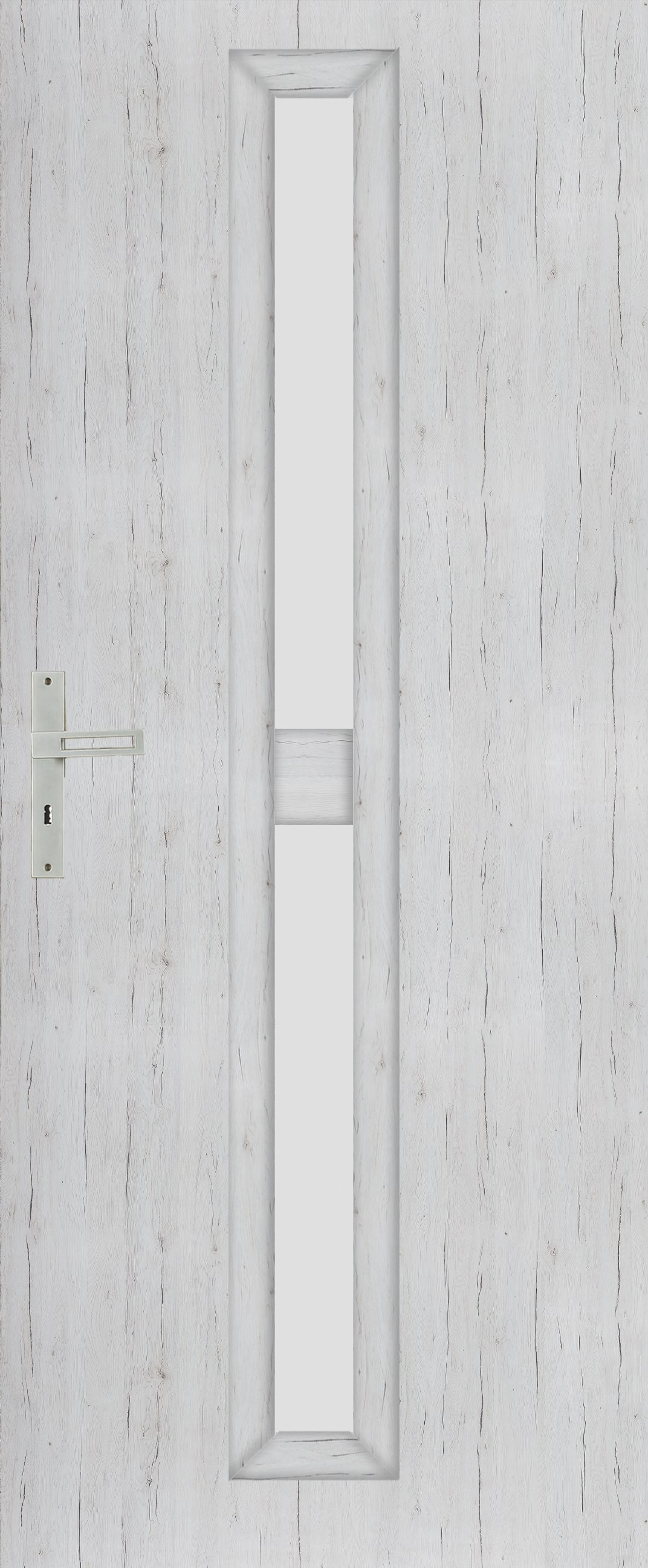 Usa interior Klaro, cu geam, stanga, MDF, 68 x 206 cm, gri stejar