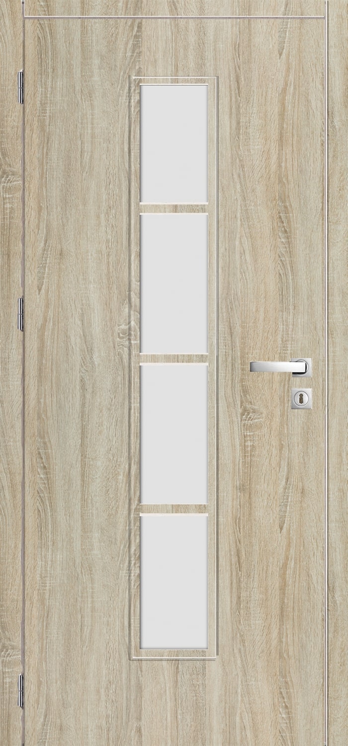 Usa interior Olga, cu geam, dreapta, MDF, 78 x 206 cm, stejar sonoma