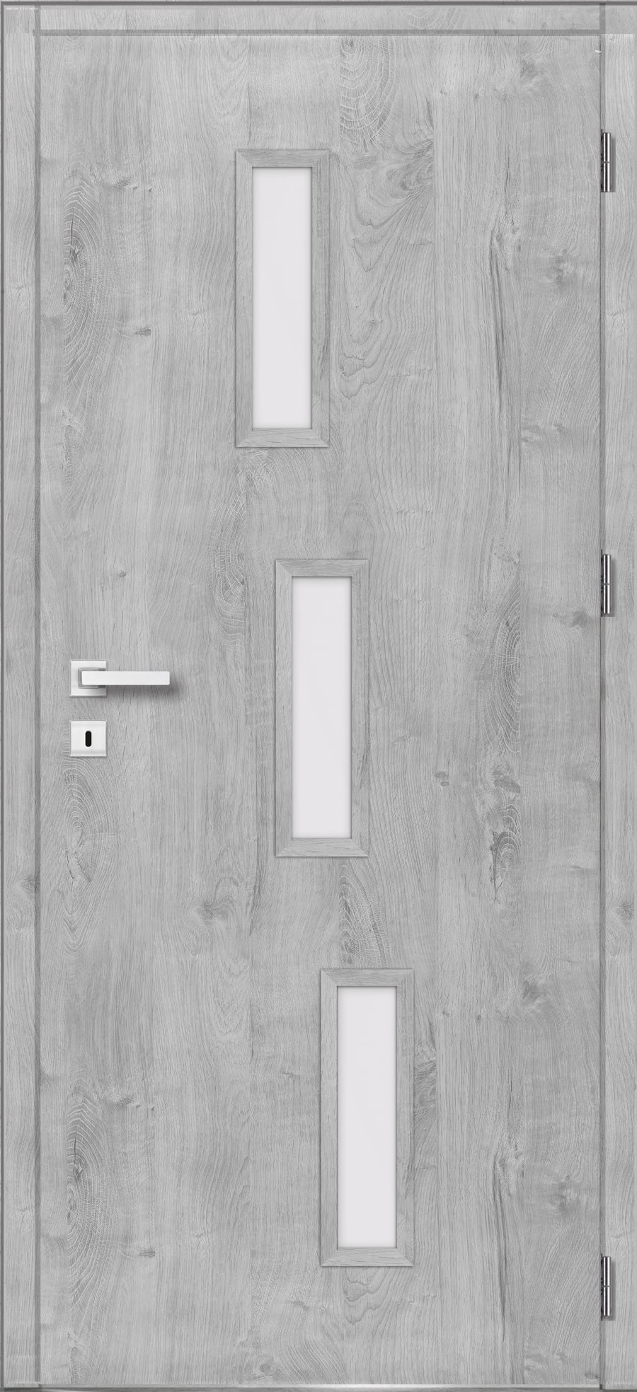 Usa interior Roma, cu geam, stanga, MDF, 78 x 206 cm, gri