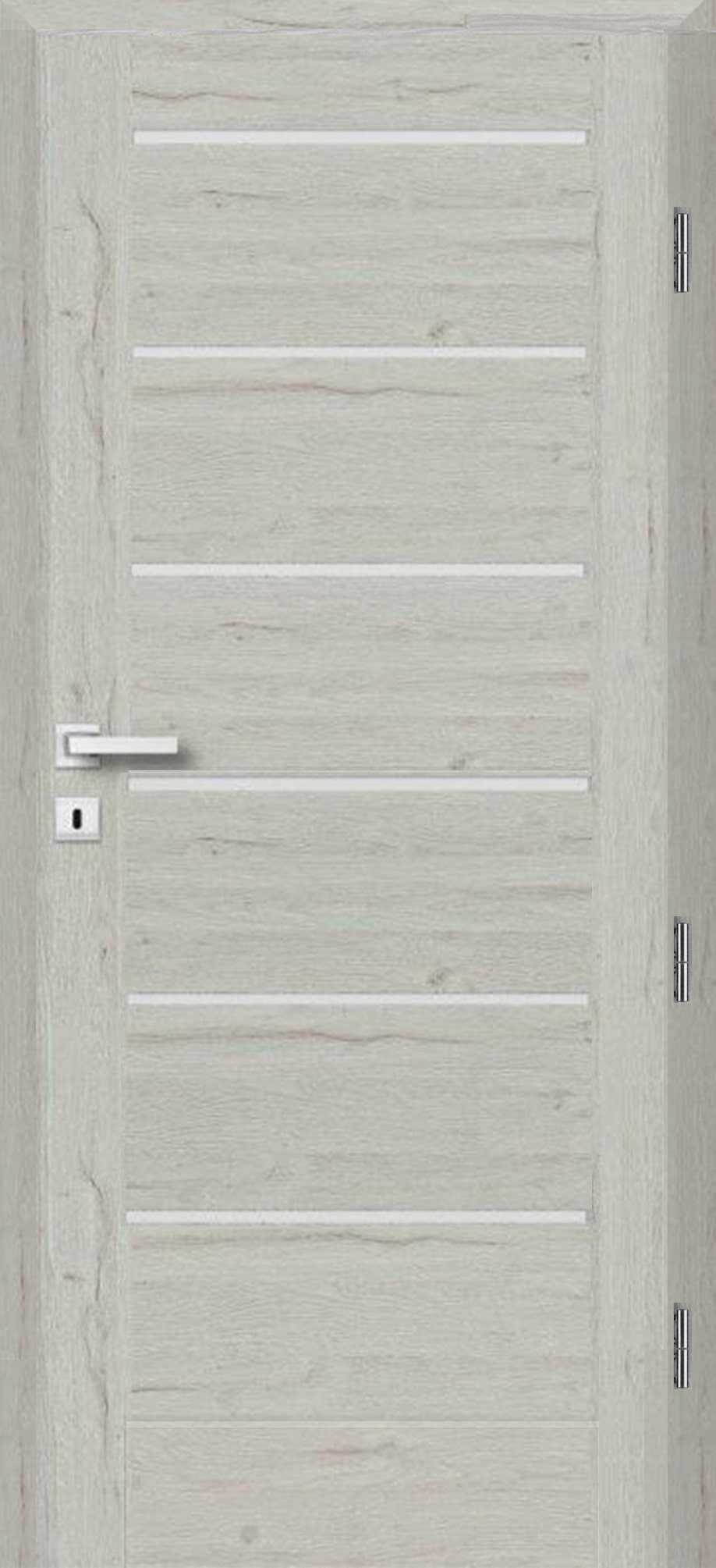 Usa interior Toreno, cu geam, stanga, MDF, 78 x 206 cm, gri