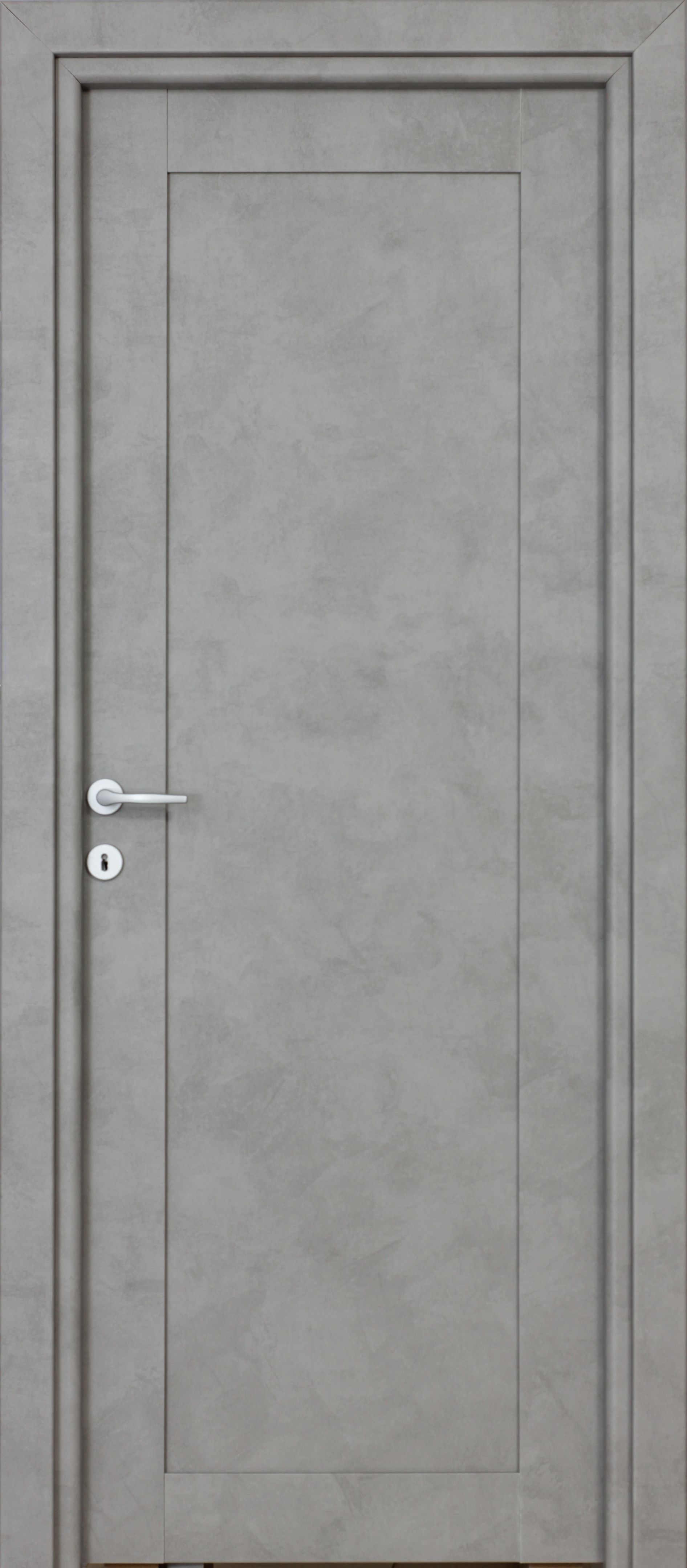 Usa interior Mod, fara geam, reversibila, MDF, 88 x 203 cm, gri inchis
