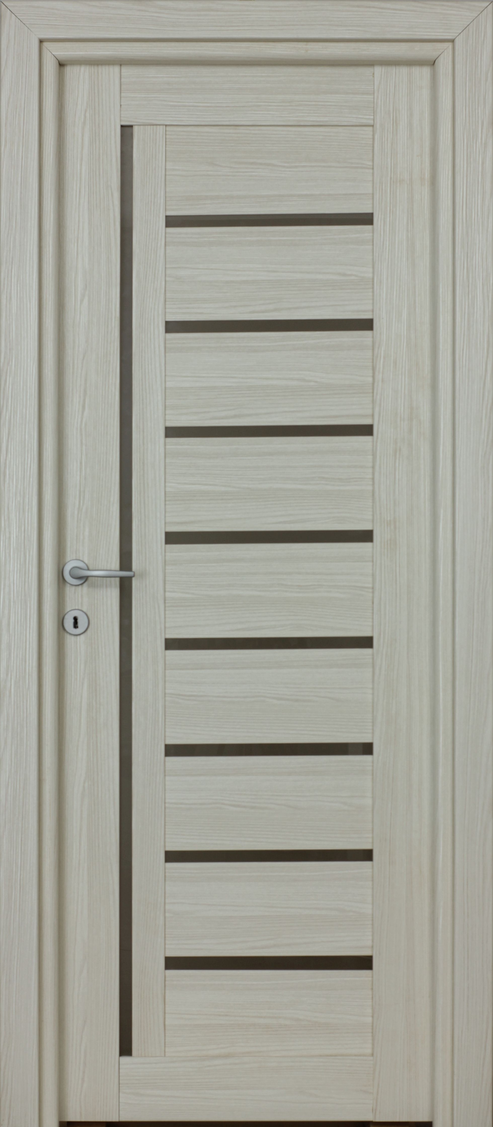 Usa interior Smart, cu geam, reversibila, MDF, 88 x 203 cm, alb
