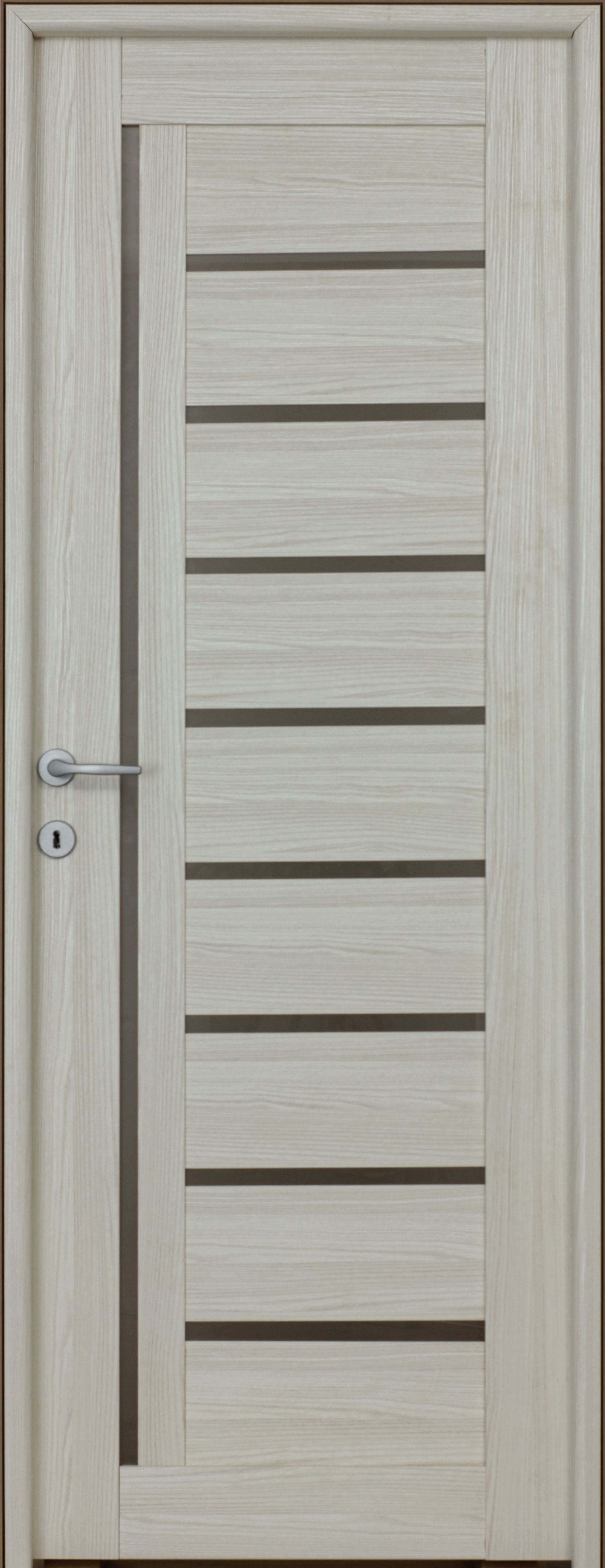 Usa interior Smart, cu geam, reversibila, MDF, 88 x 203 cm, alb