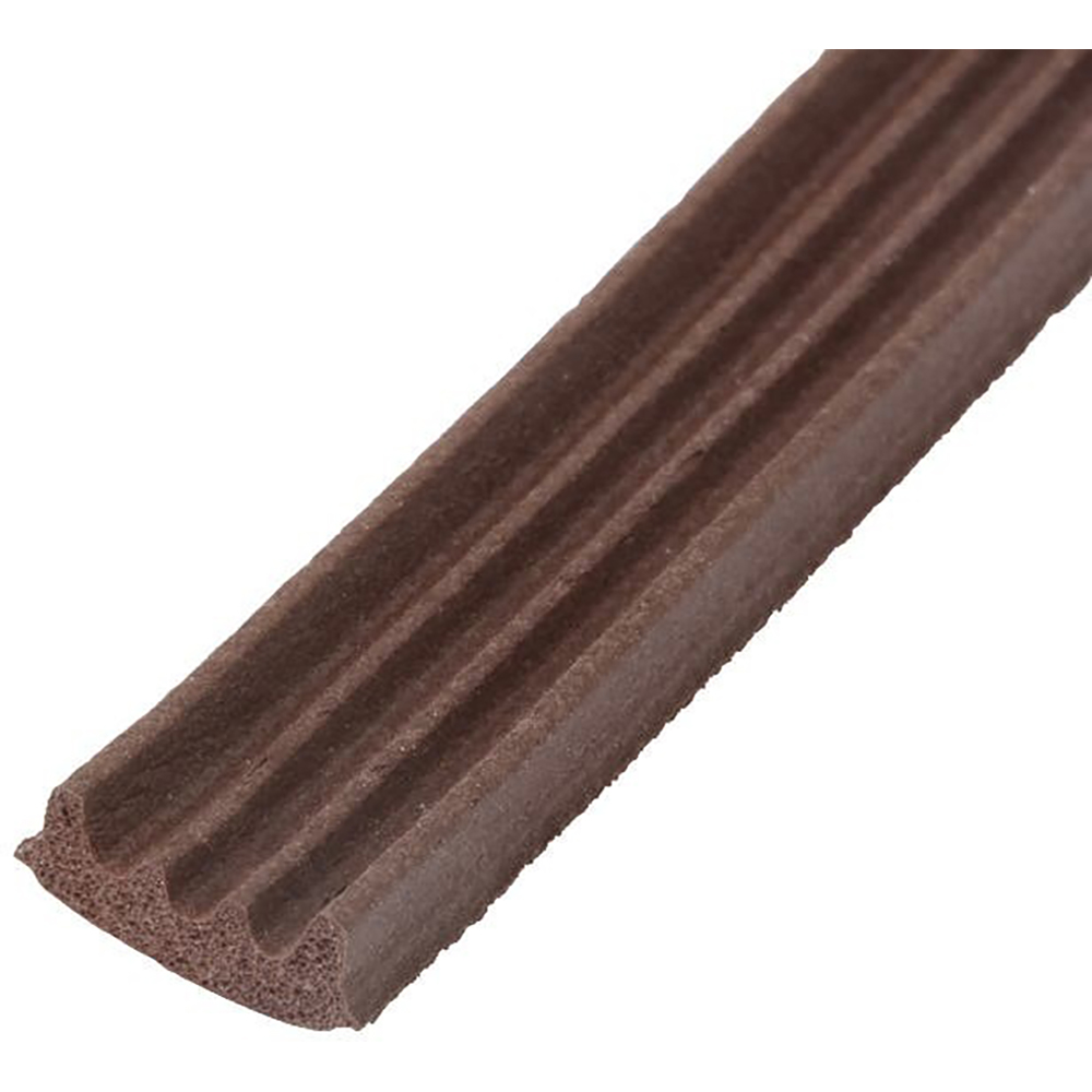 Banda de etansare autoadeziva VOLDEN, 9 x 4 mm, cauciuc, maro cu dunga, 24 m