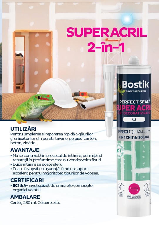 Izolant acrilic BOSTIK Perfect Sea, alb, 280 ml