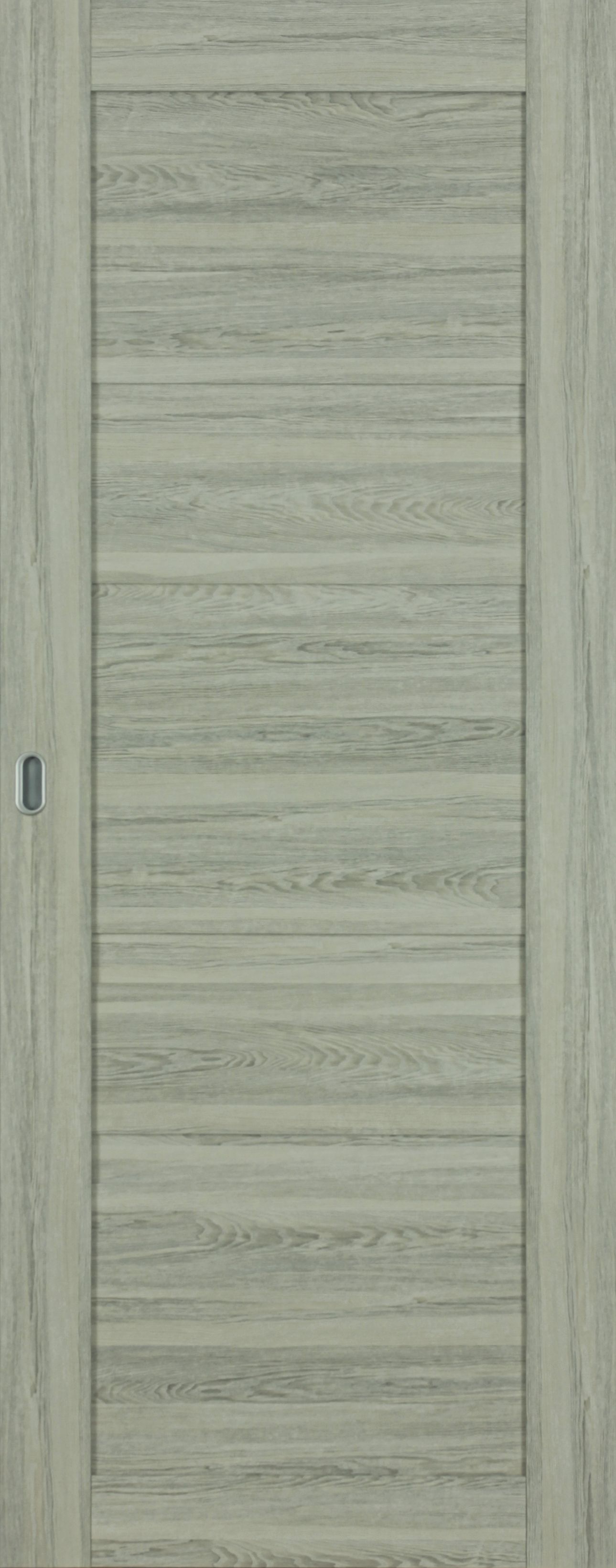 Usa interior Bella, fara geam, reversibila, MDF, 81.5 x 207 cm, gri deschis