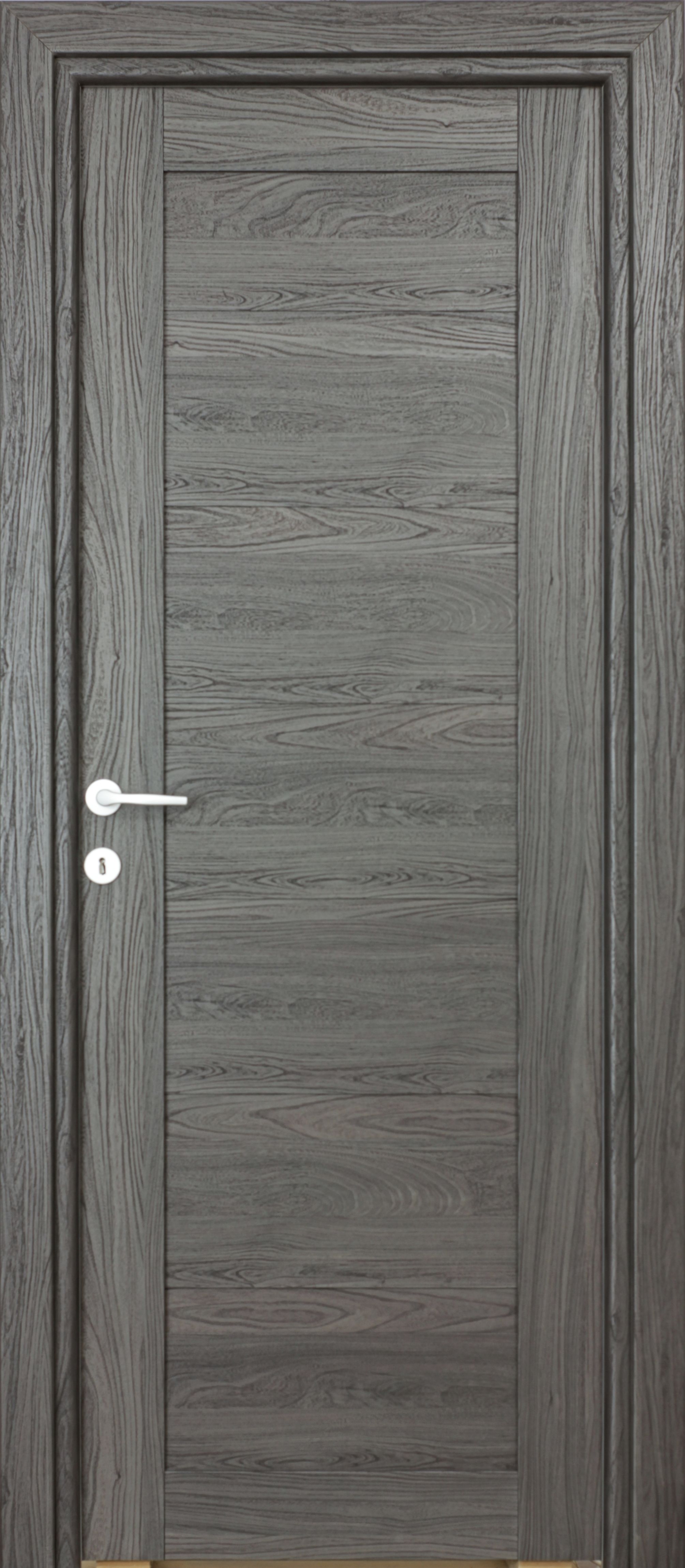 Usa interior Tisa, fara geam, reversibila, MDF, 68 x 203 cm, negru
