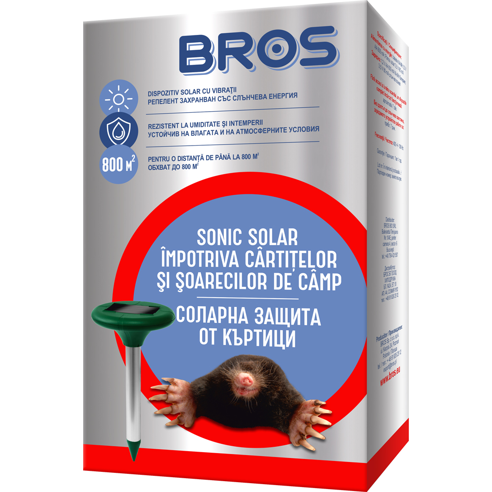 Aparat solar impotriva cartitelor si soarecilor de camp BROS