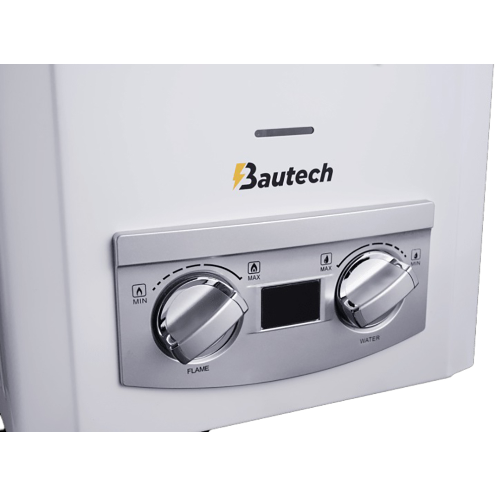 Instant apa calda pe gaz GPL BAUTECH TN12-7L, 7l/min, 12kW, tiraj natural, alb