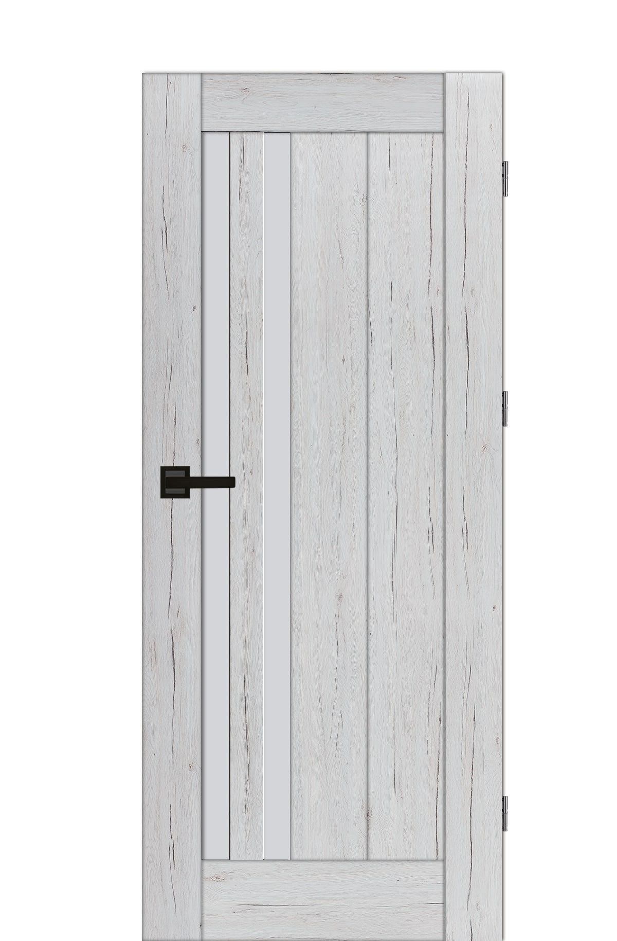 Usa interior Vivo, cu geam, dreapta, MDF, 88 x 206 cm, gri