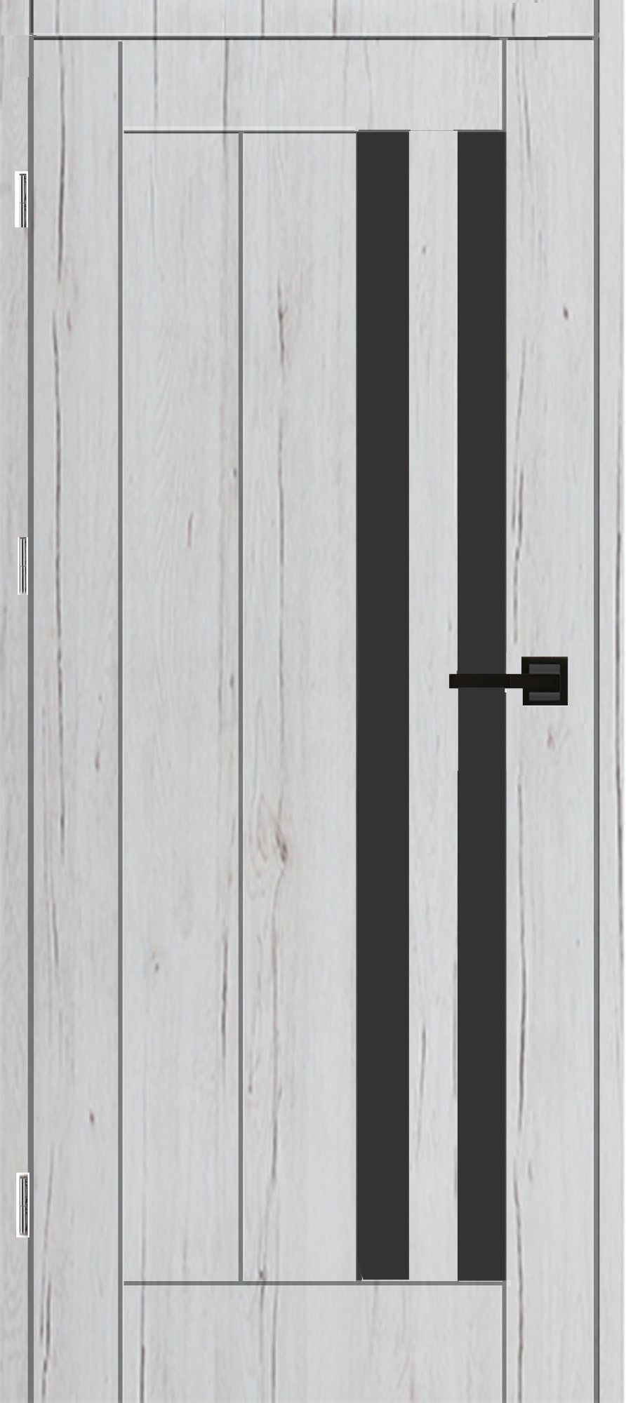 Usa interior Vivo, cu geam, dreapta, MDF, 88 x 206 cm, gri