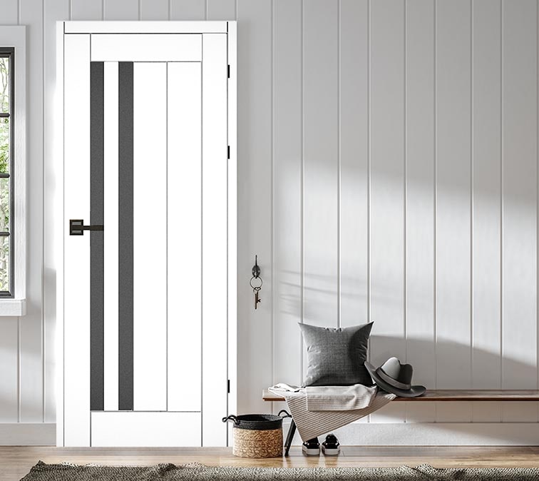 Usa interior Vivo, cu geam, stanga, MDF, 68 x 206 cm, alb