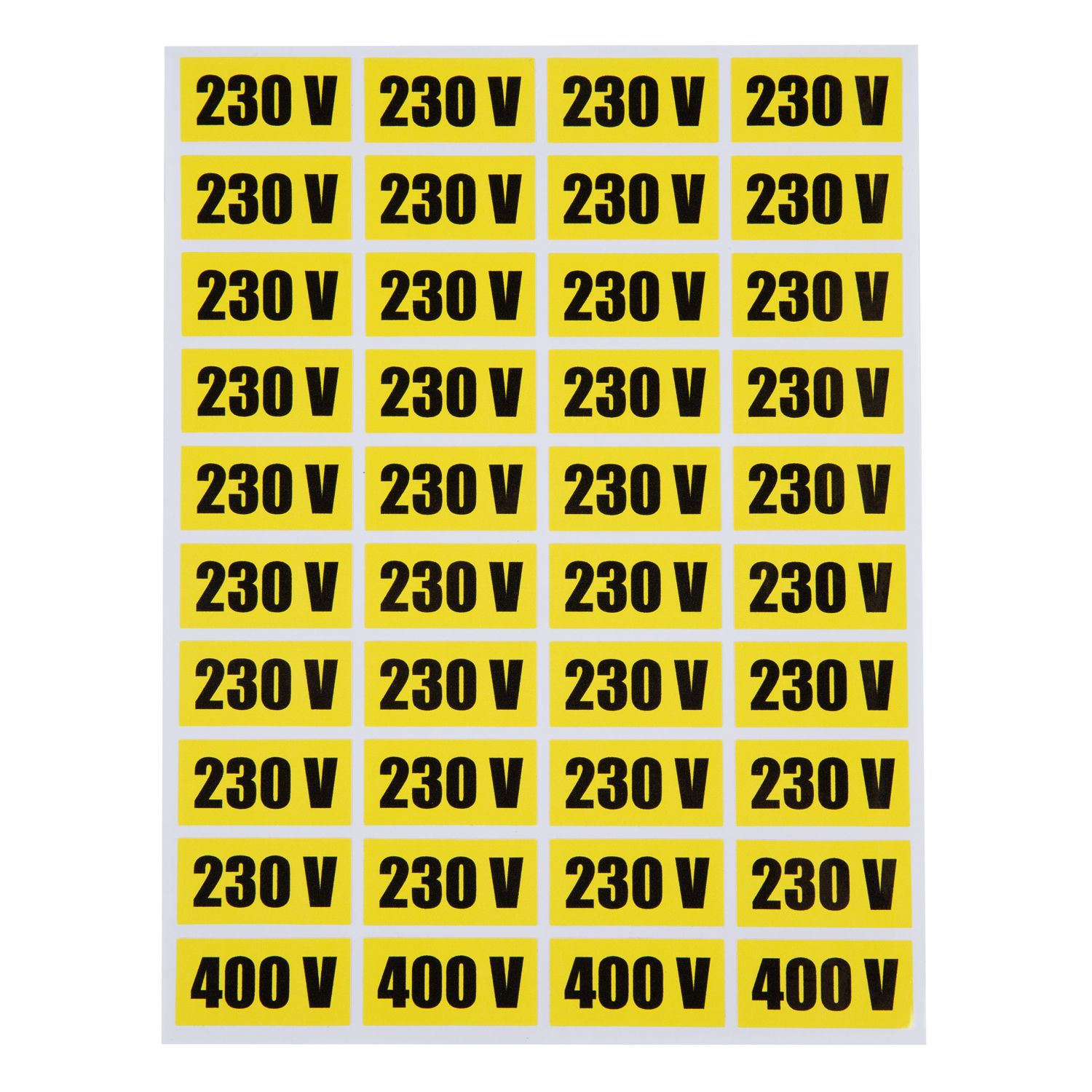 Indicator / Semn ptr Priza 230V 400V, Autocolant  Creative Design