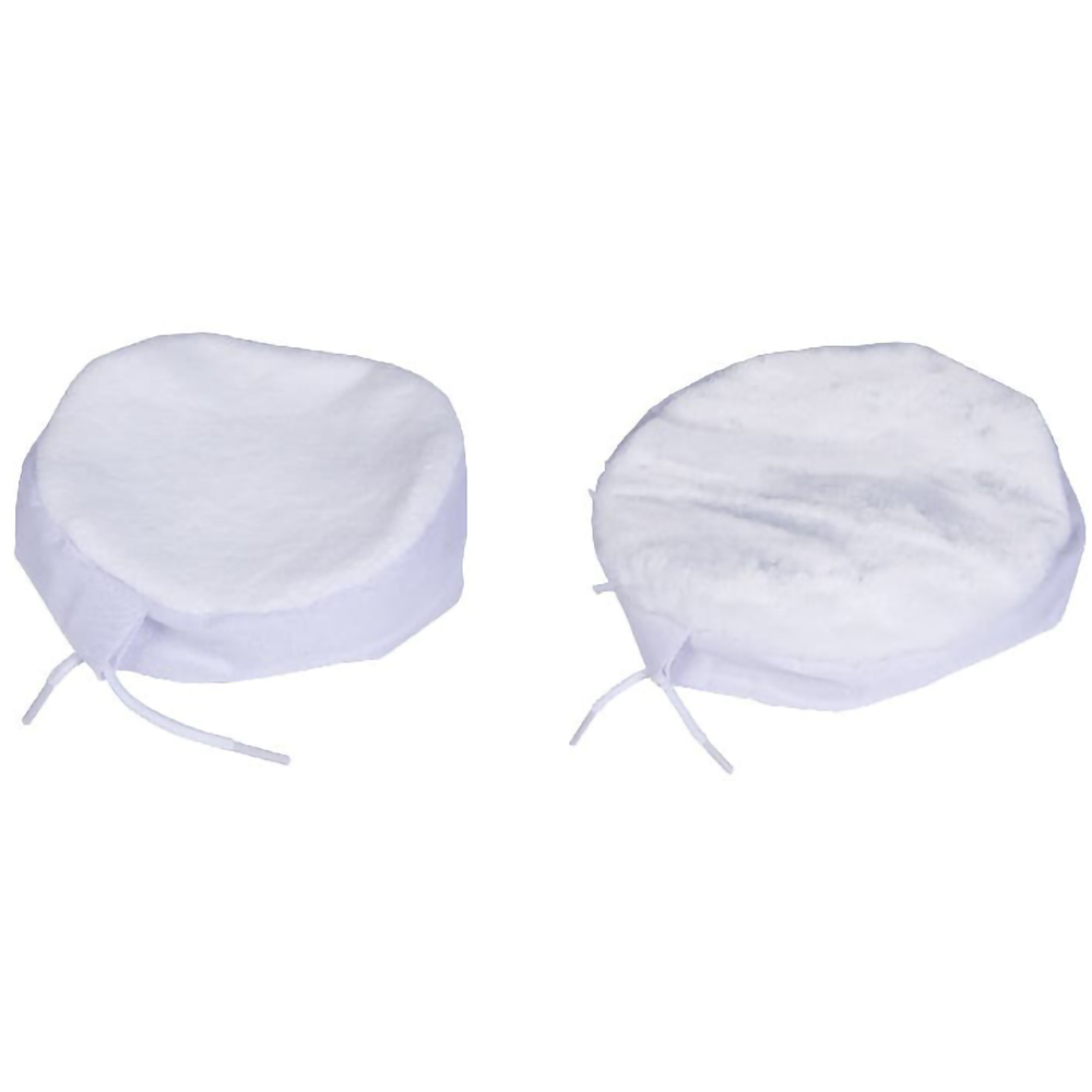 Set discuri lustruire auto MAC ALLISTER, 2 bucati, fetru + textil, 125 mm, alb