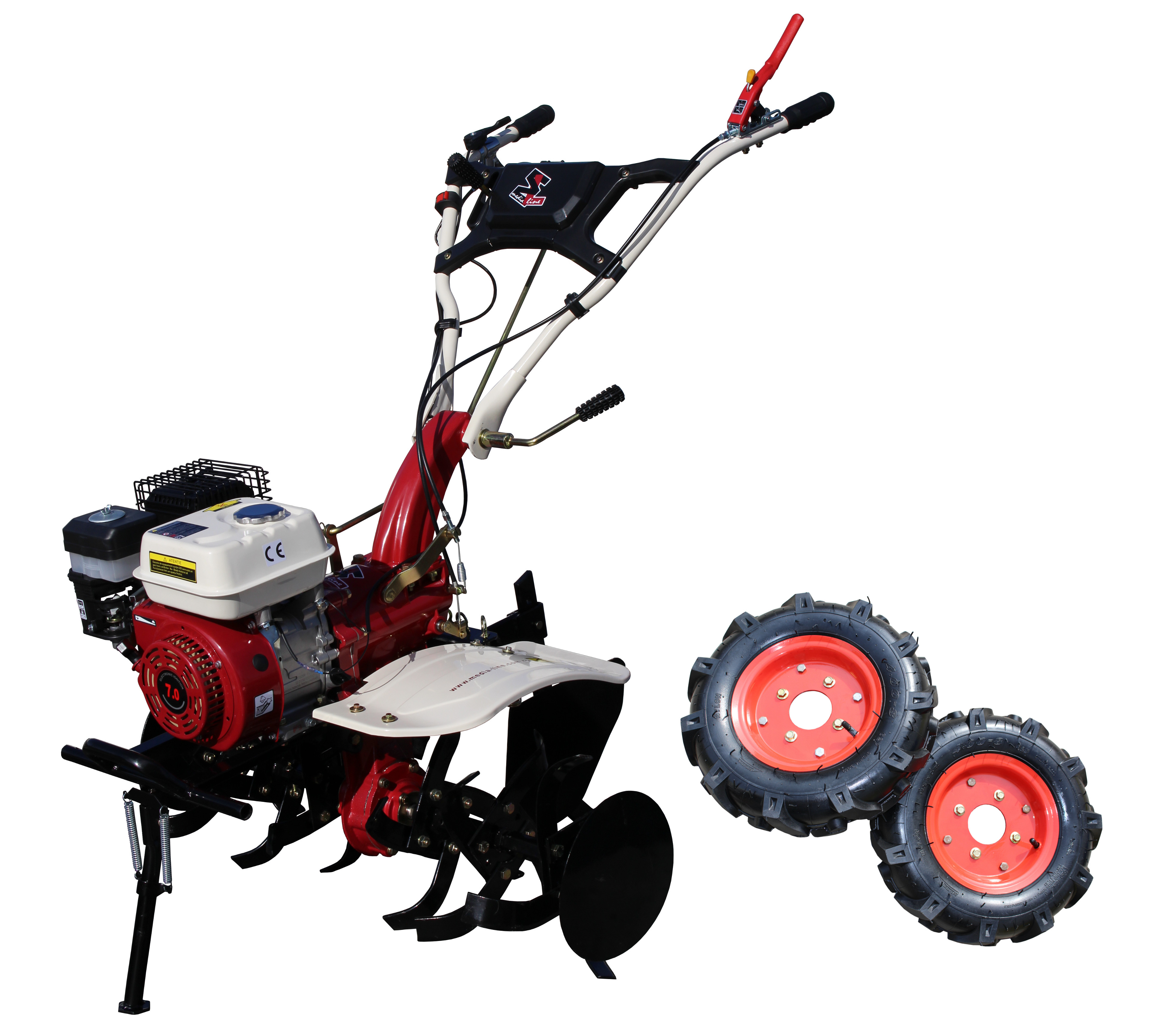 Motosapa pe benzina Media Line ML 8070 F, 208 CC, 7 CP, latime lucru 80 cm, 4 timpi, + accesorii