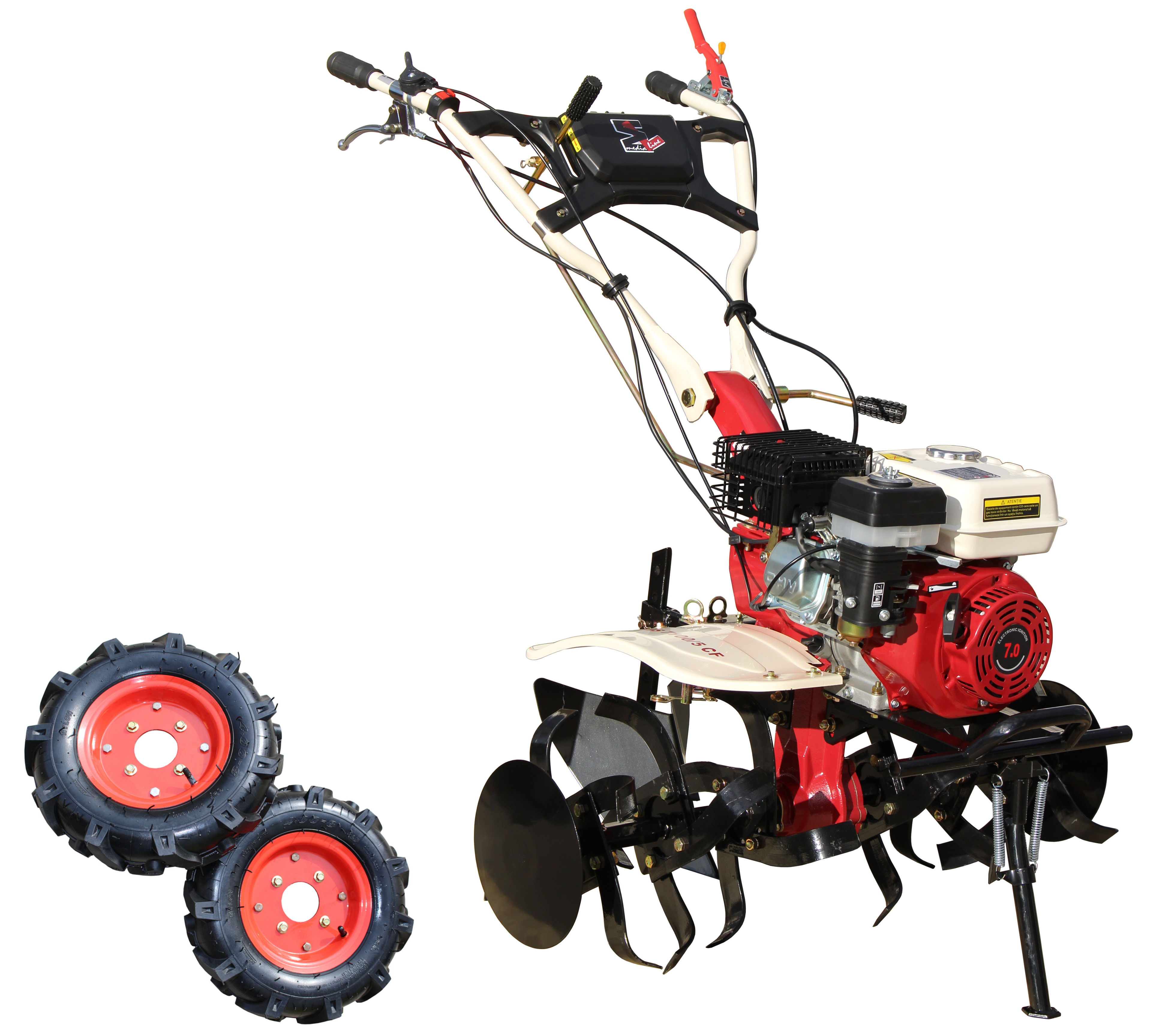 Motosapa pe benzina Media Line ML 8070 F, 208 CC, 7 CP, latime lucru 80 cm, 4 timpi, + accesorii