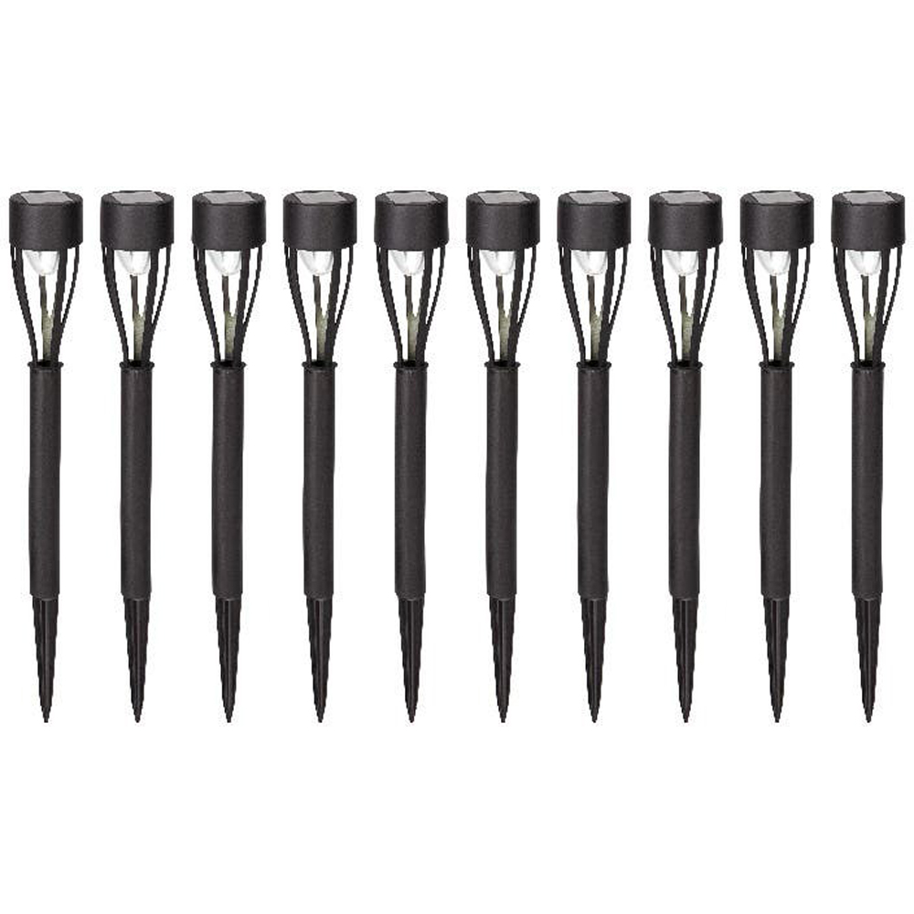 Set 10 lampi solare, IP44, 100 mAh, negru