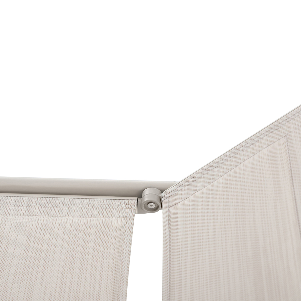 Sezlong gradina GOODHOME Santacruz, aluminiu, 192 x 78.5 x 47.5 cm, bej