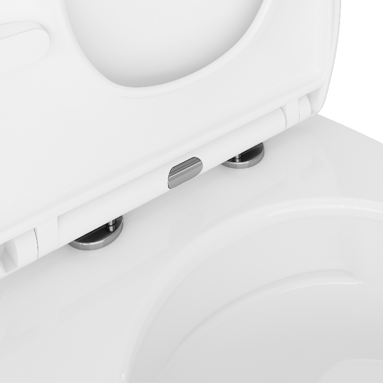 Vas WC suspendat GOODHOME Kentia, ceramica, 37.5 x 50 x 36.5 cm, capac SoftClose, alb