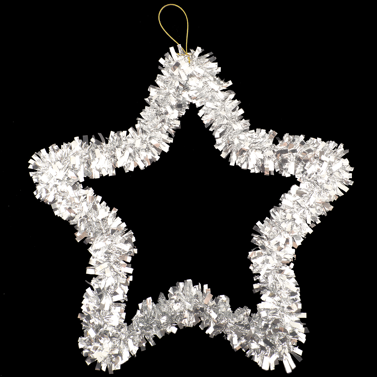Decoratiune stea beteala, 28 cm, argintiu