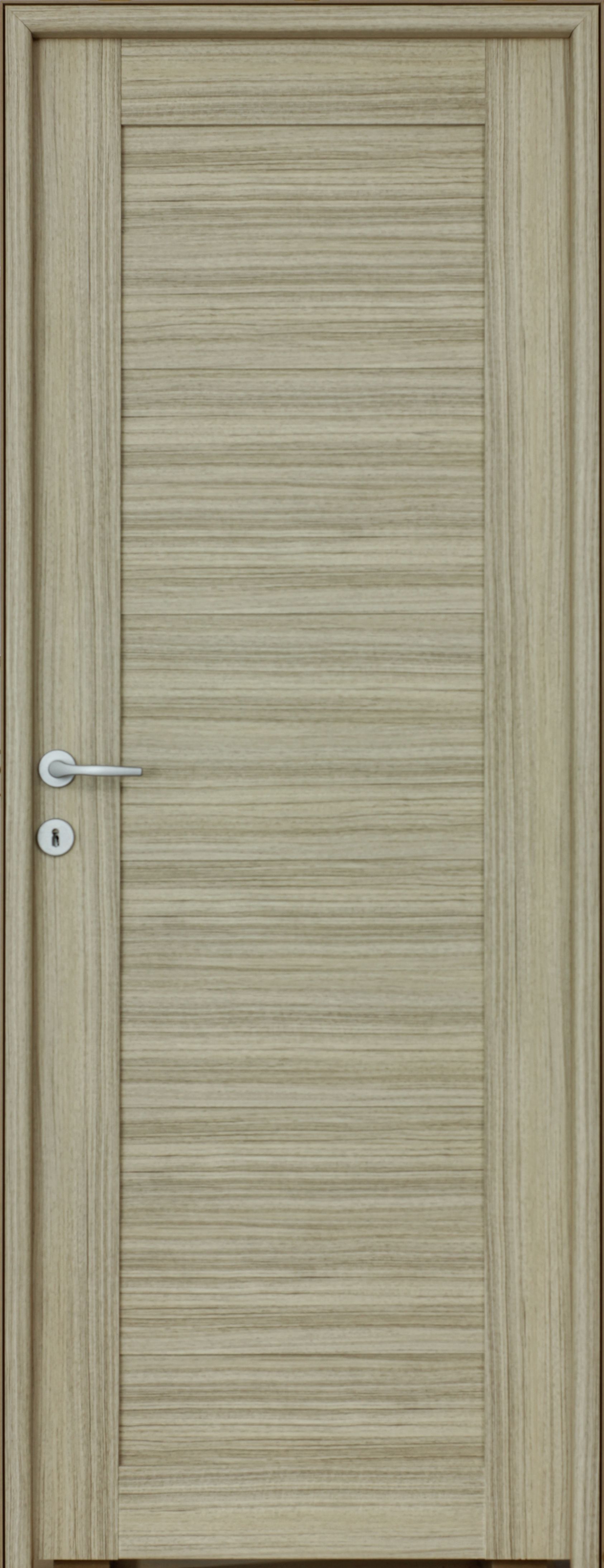 Usa interior Trame, fara geam, reversibila, MDF, 68 x 203 cm, crem