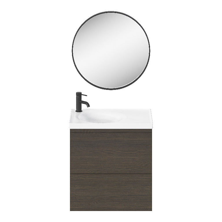 Lavoar baie GOODHOME Kentia, ceramica, 60.6 x 45.2 cm, alb mat