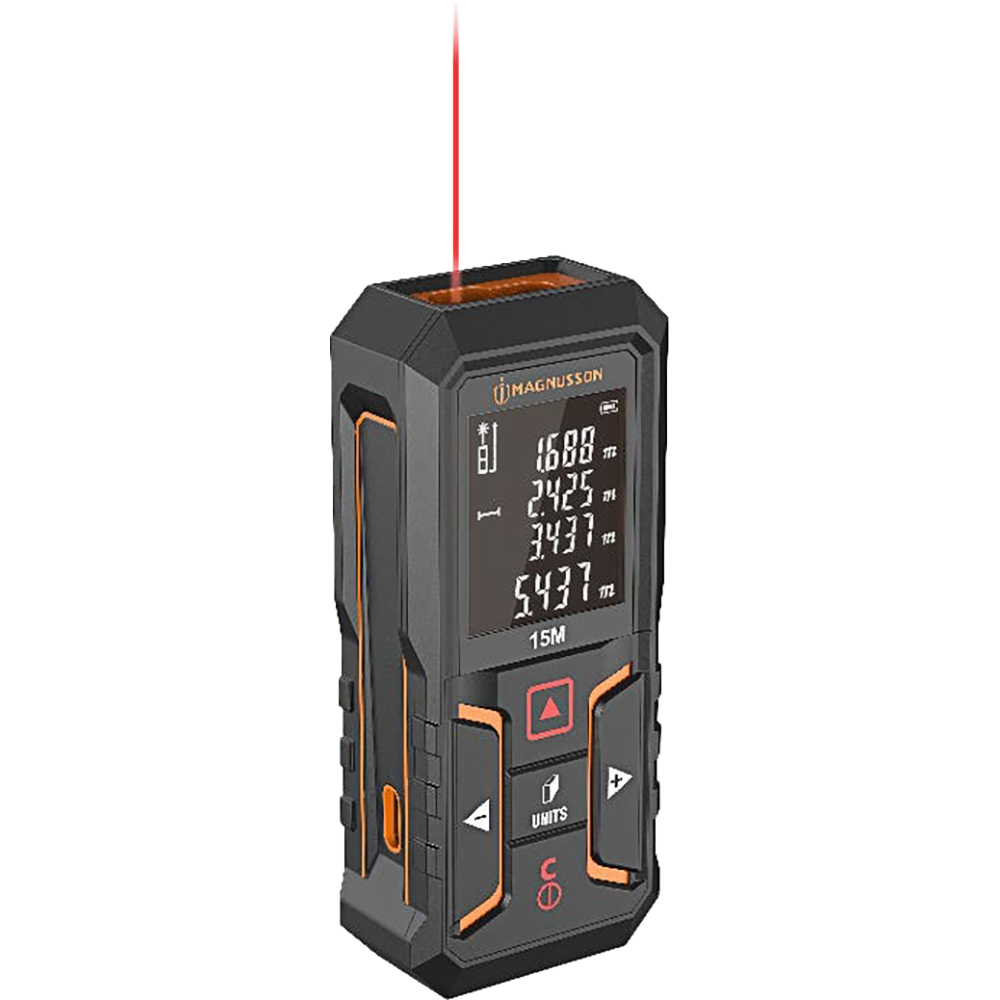 Aparat de masurare cu laser MAGNUSSON, 15 m, negru