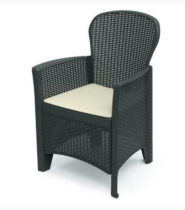 Scaun terasa PROGARDEN, 60 x 89 x 58 cm, antracit