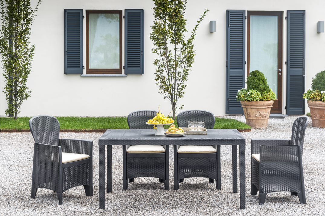 Scaun terasa PROGARDEN, 60 x 89 x 58 cm, antracit