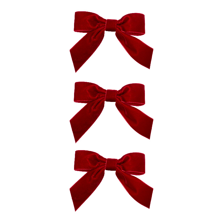 Set decoratiune fundita, 3 buc, rosu