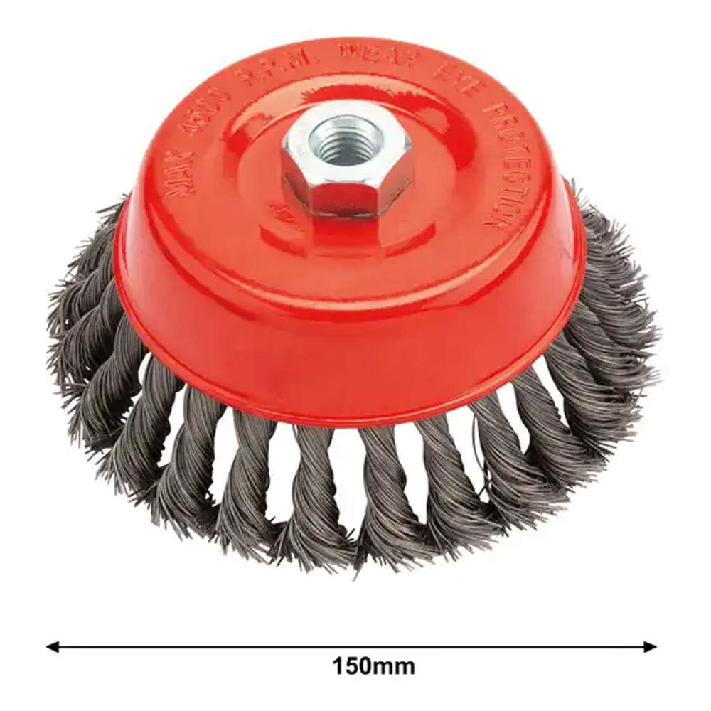 Perie cupa de sarma rasucita MAC ALLISTER 101405633, 150mm
