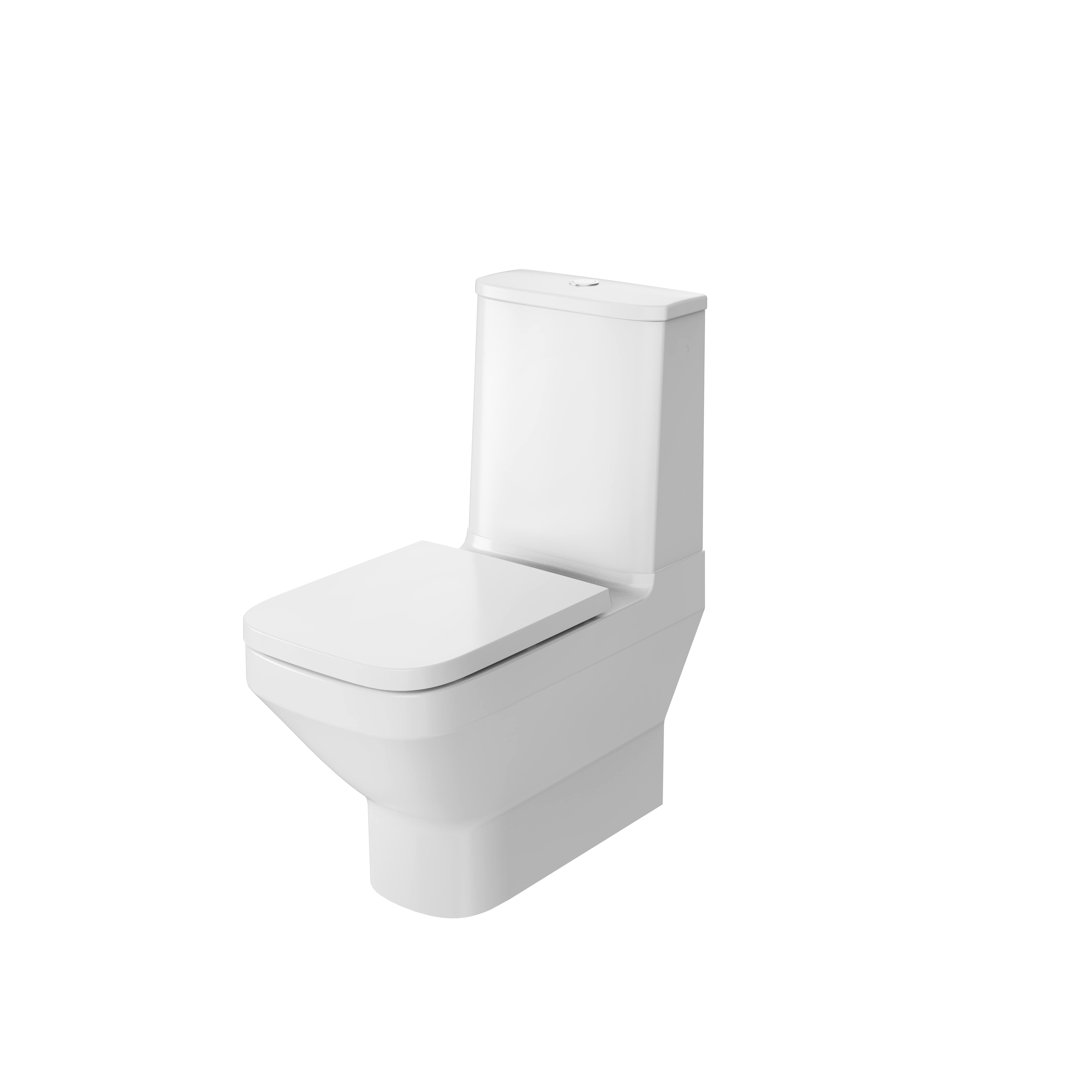 Set vas WC GOODHOME Teesta, ceramica, 36 x 66 x 83 cm, rezervor 3/6 l, capac SoftClose, alb