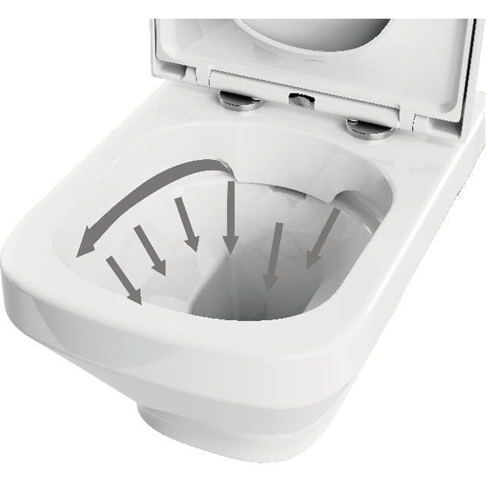 Vas WC suspendat GOODHOME Teesta, capac inclus, alb