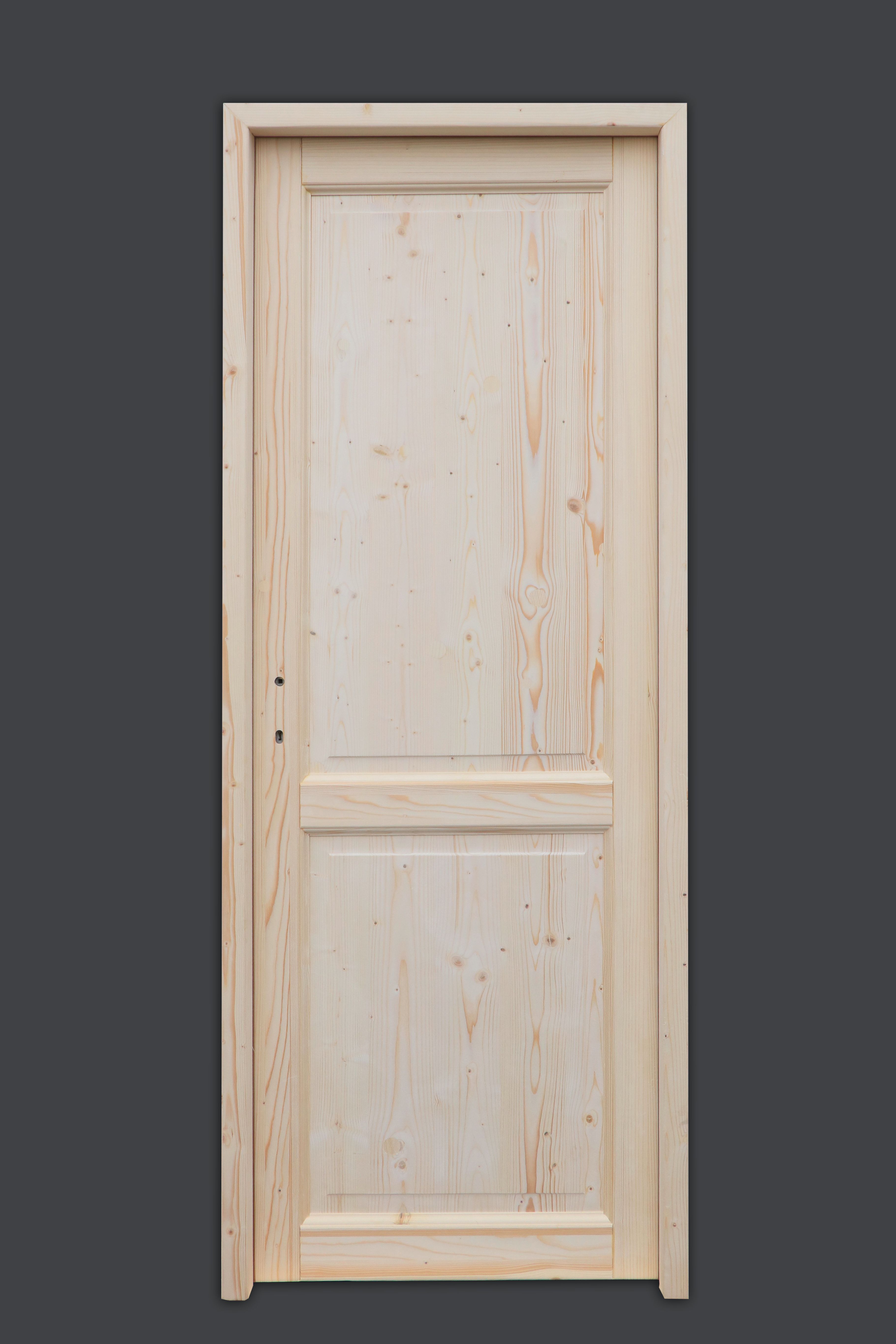 Usa interior Aris, fara geam, dreapta, lemn masiv, 88 x 205 cm, maro
