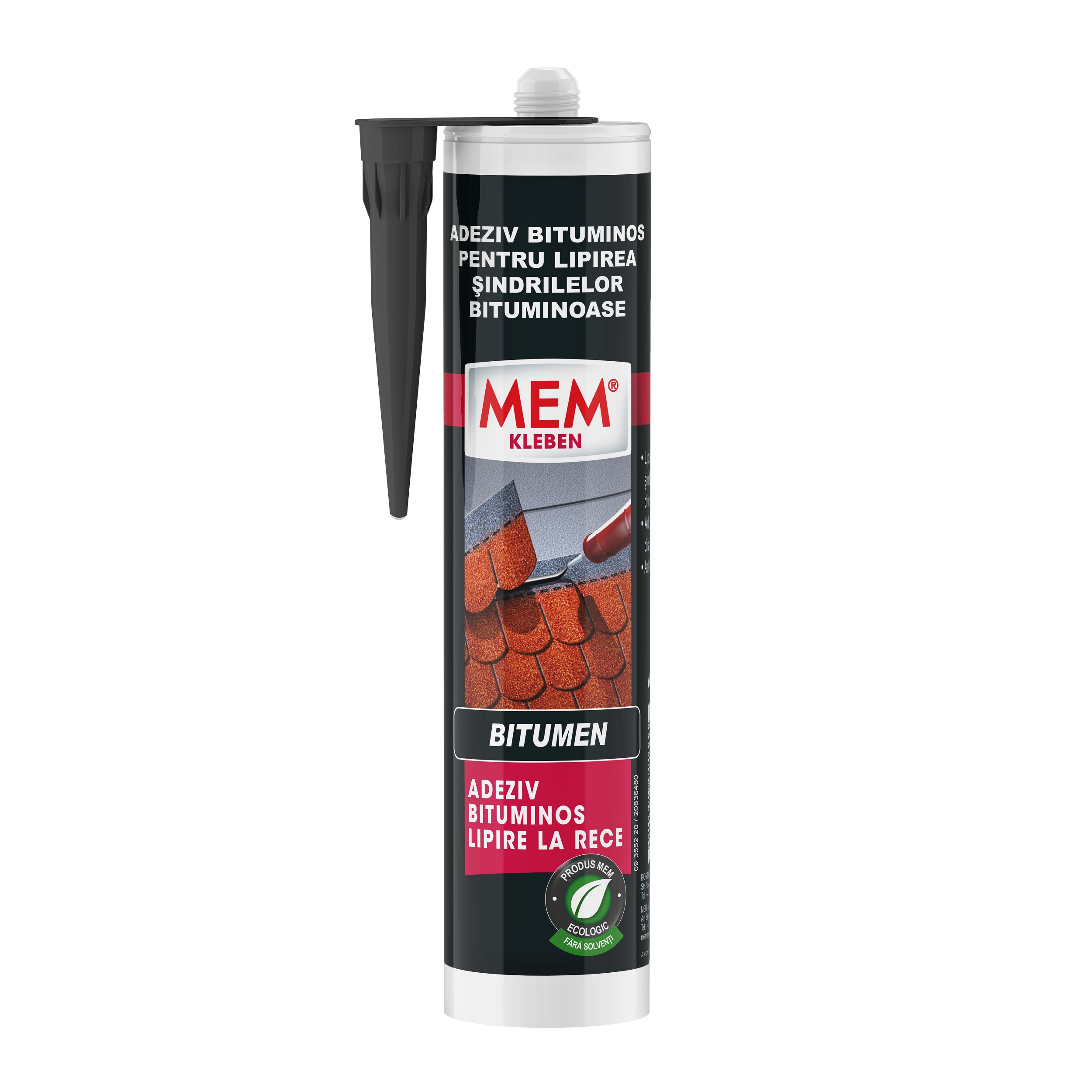 Adeziv bituminos MEM Sindrile, negru, 290 ml