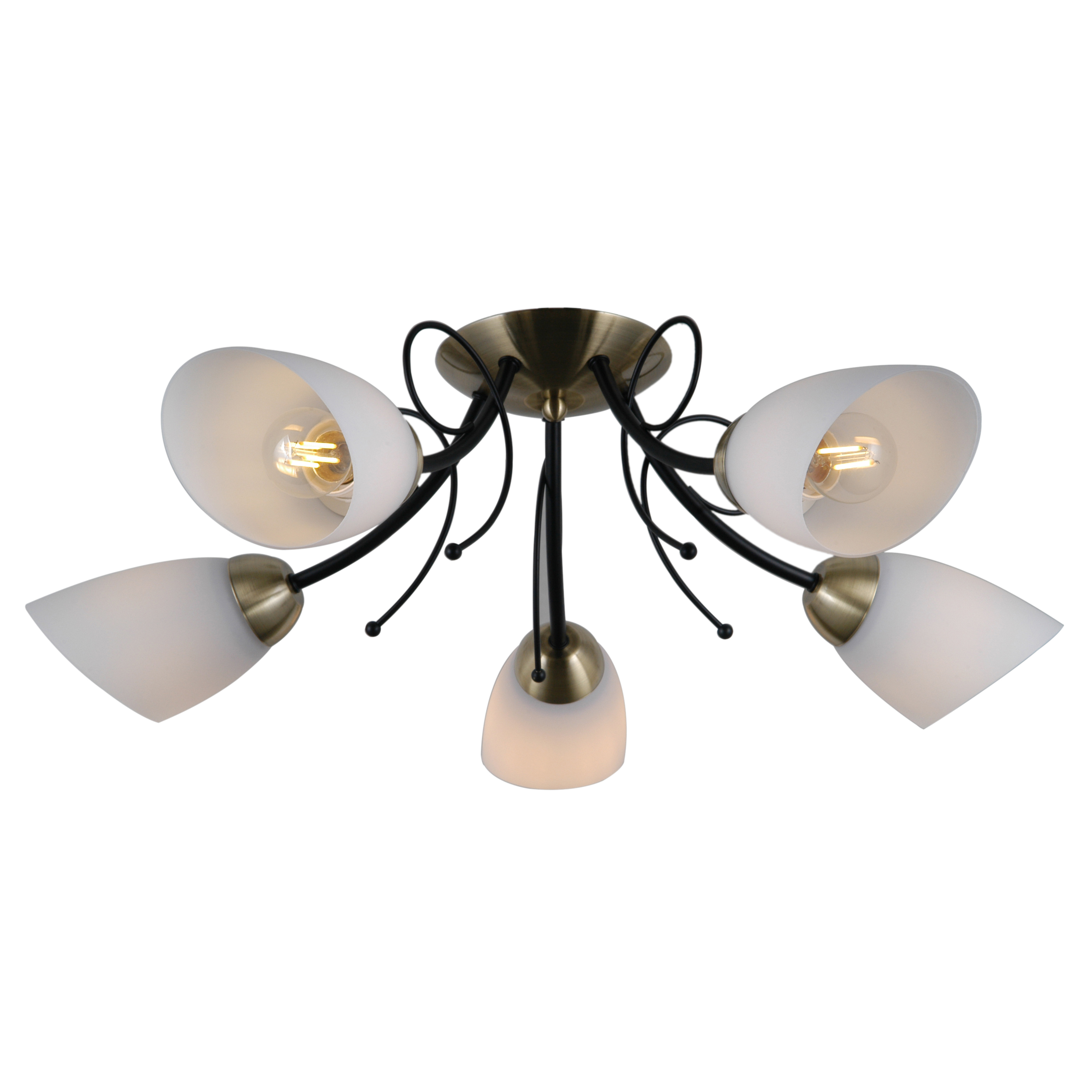 Candelabru Cristina, alb, 5 becuri x 40W, E27, IP20