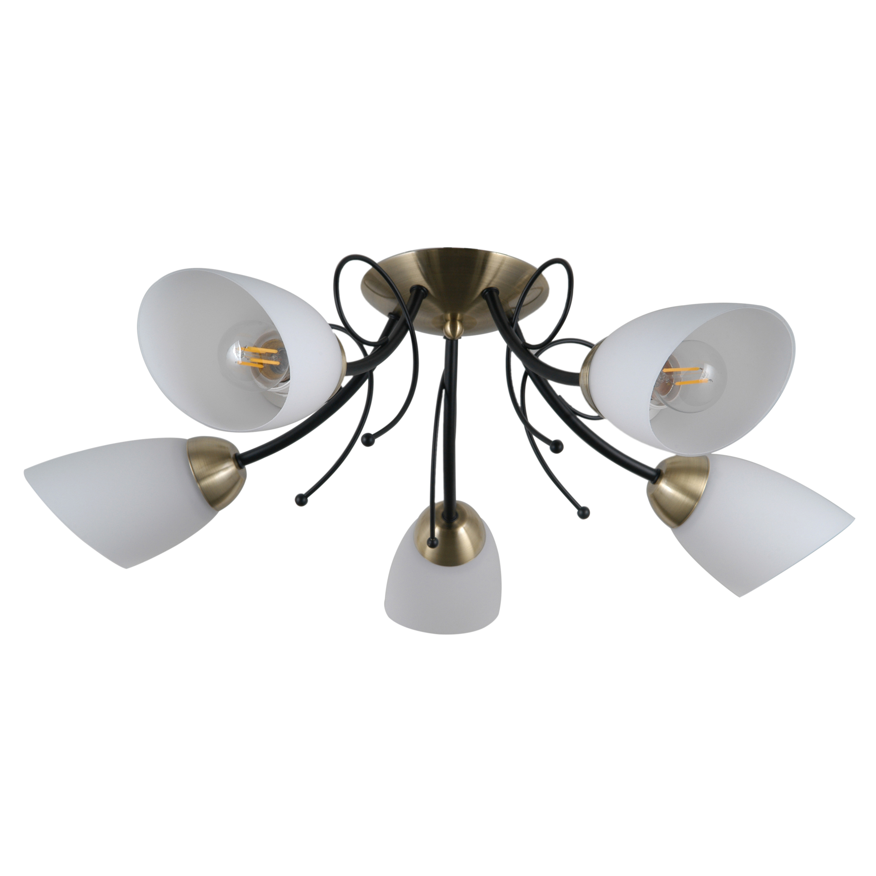 Candelabru Cristina, alb, 5 becuri x 40W, E27, IP20