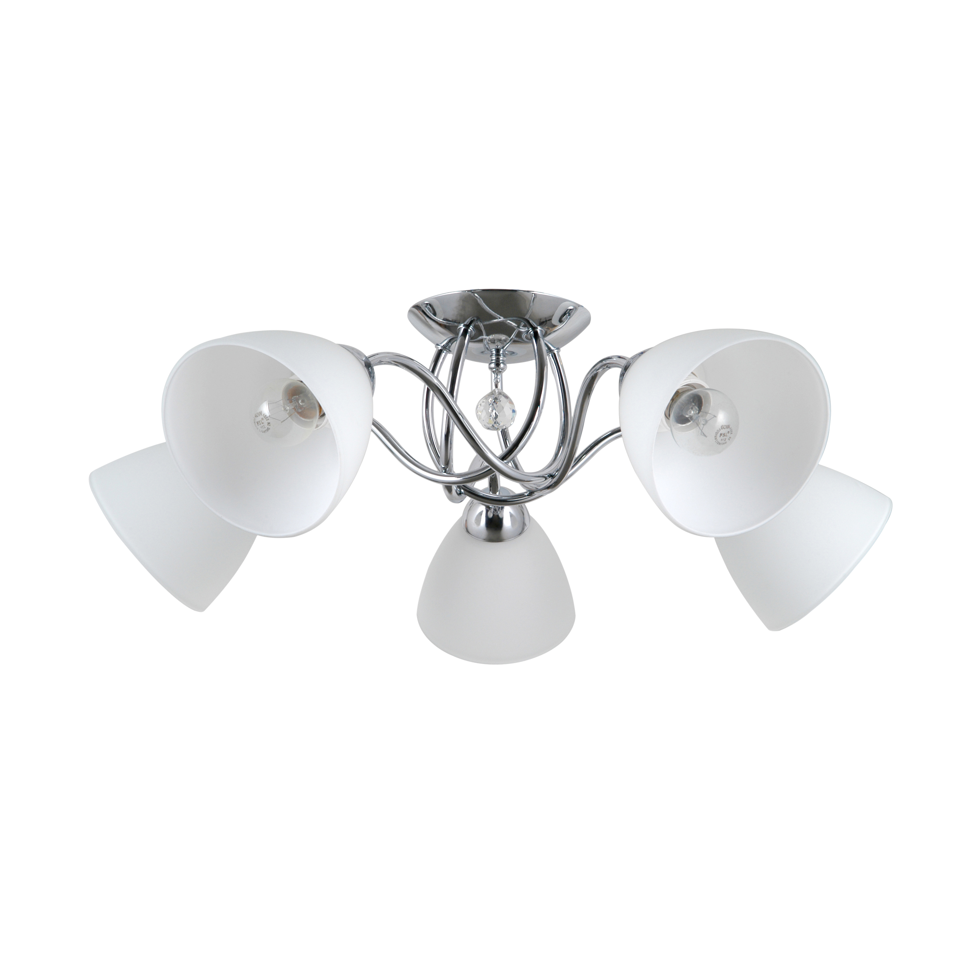 Lampa Lugano, alb, 5 becuri x 40W, E27, IP20