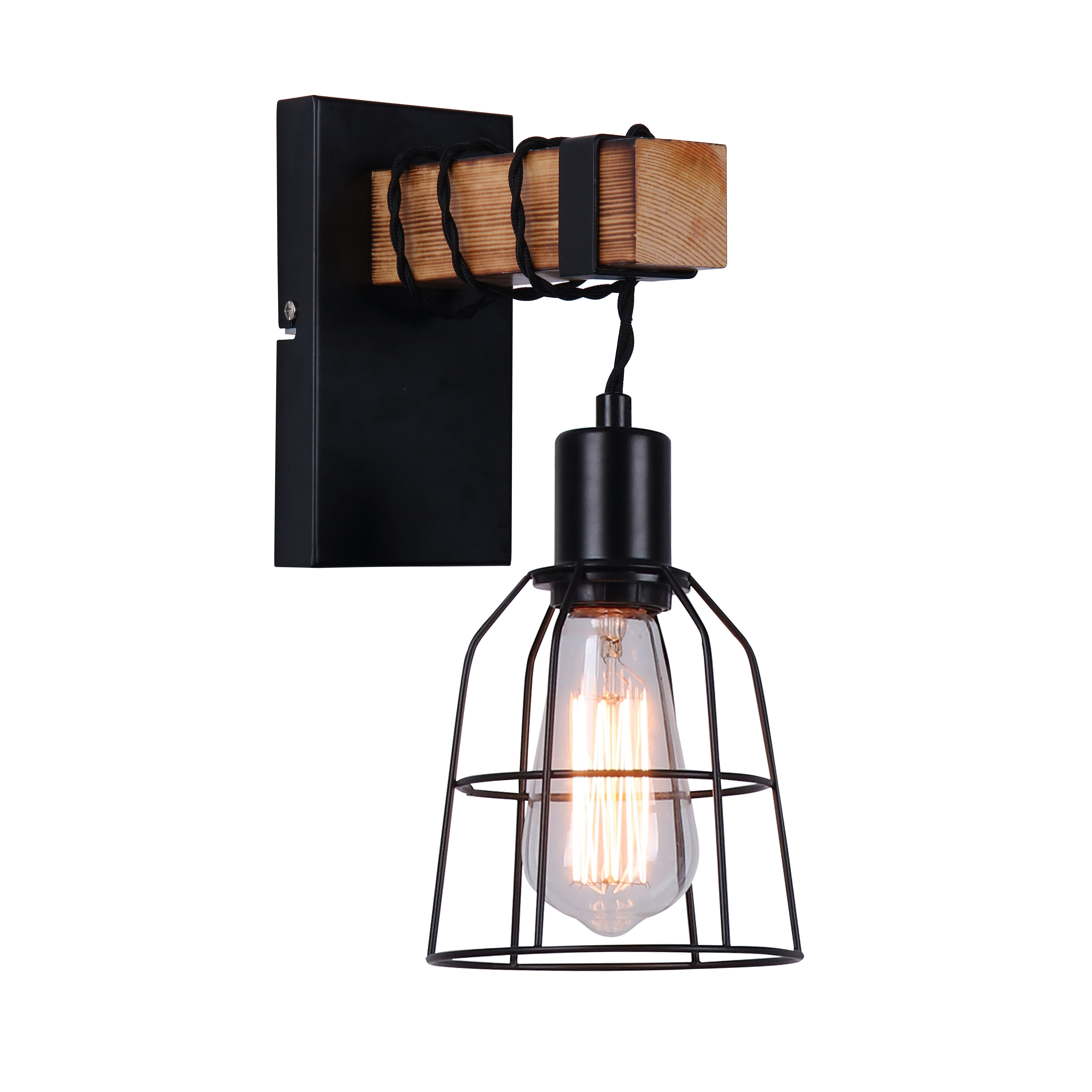 Aplica neagra, 60W, 1 bec  Ponte