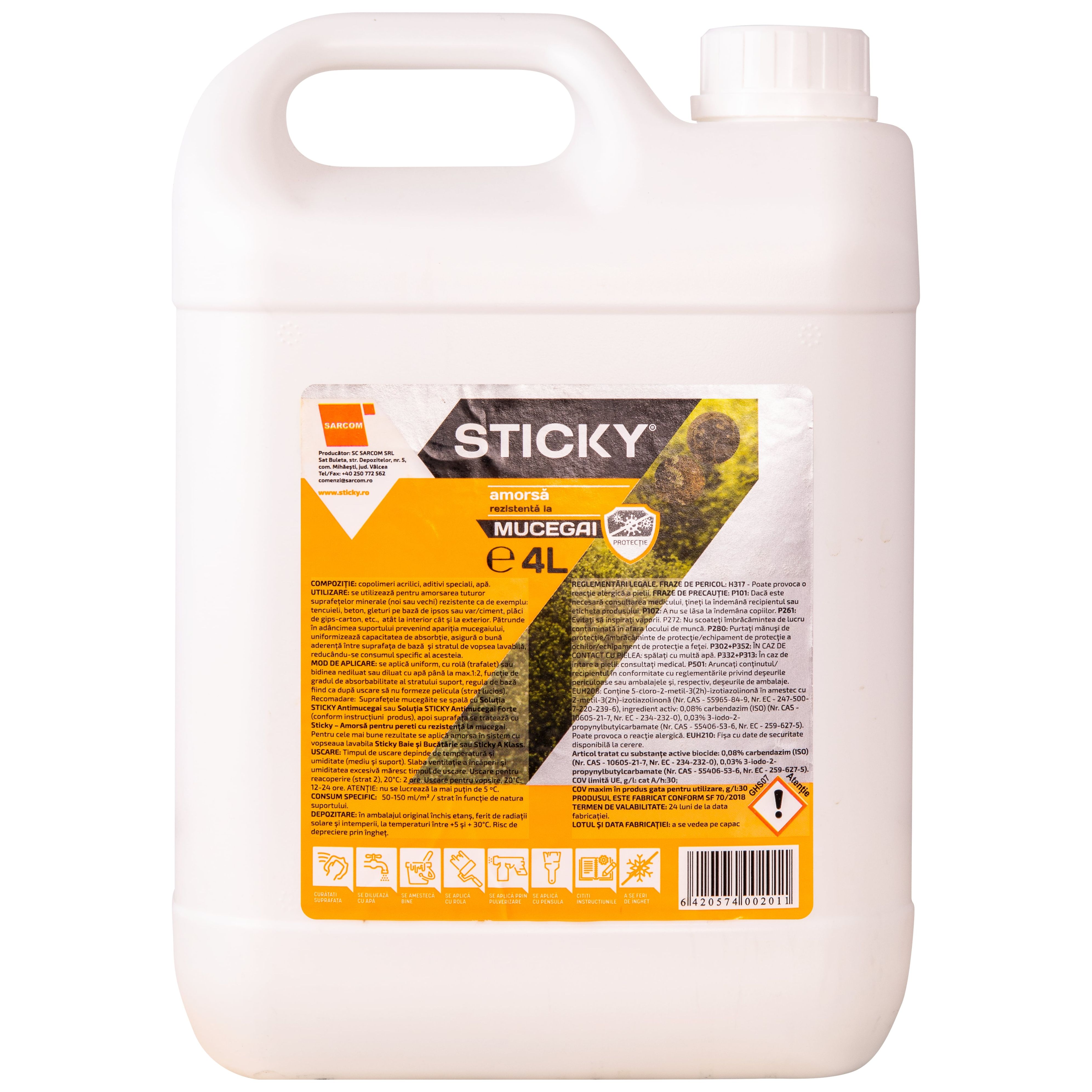 Amorsa perete, 4 L  Sticky