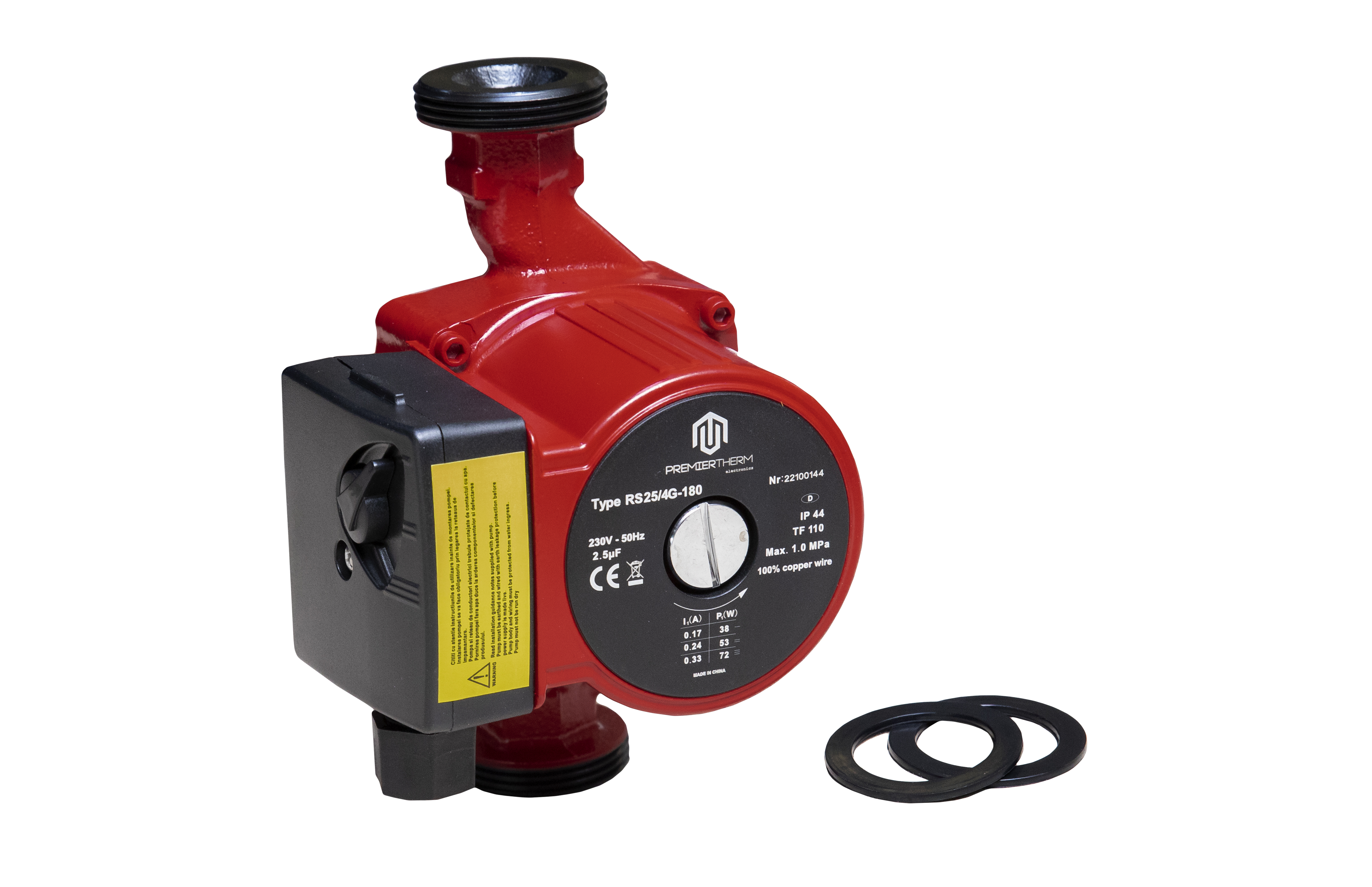 Pompa recirculare apa RS 25/4G-180, 10 Bar, 72W, ax 180 mm