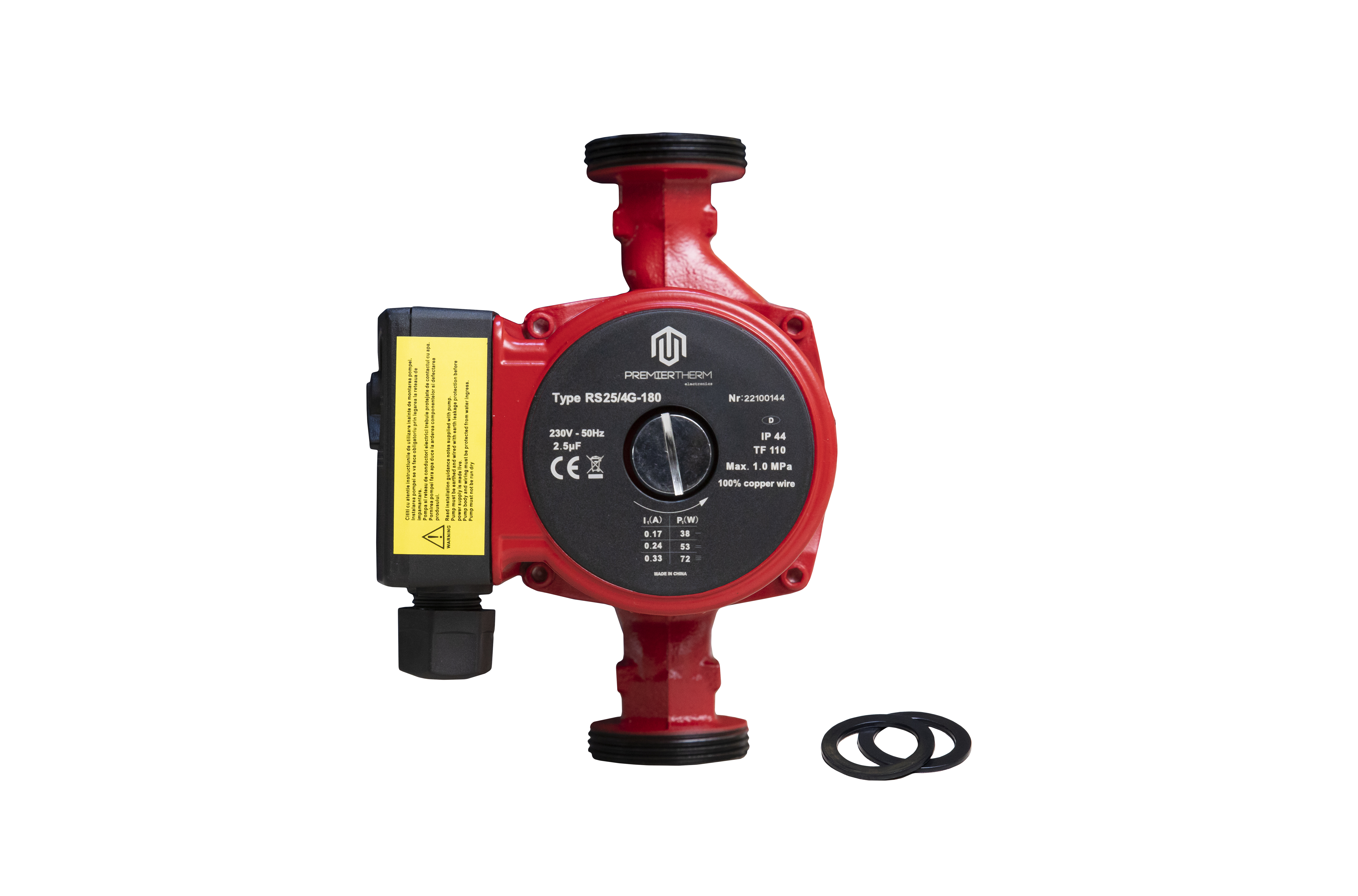 Pompa recirculare apa RS 25/4G-180, 10 Bar, 72W, ax 180 mm